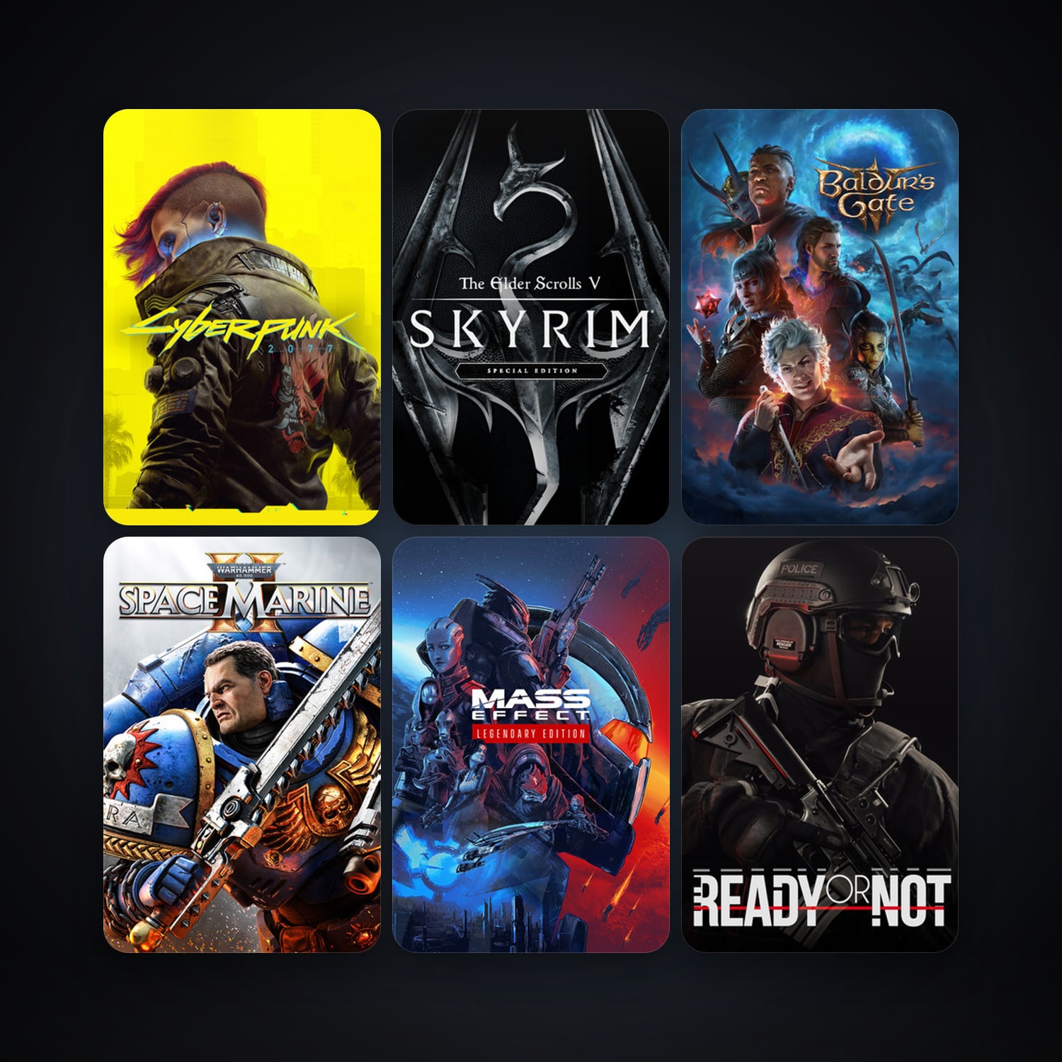 The Elder Scrolls V: Skyrim Special Edition + Baldur's Gate 3, 40 games, clean — HabibiAccounts