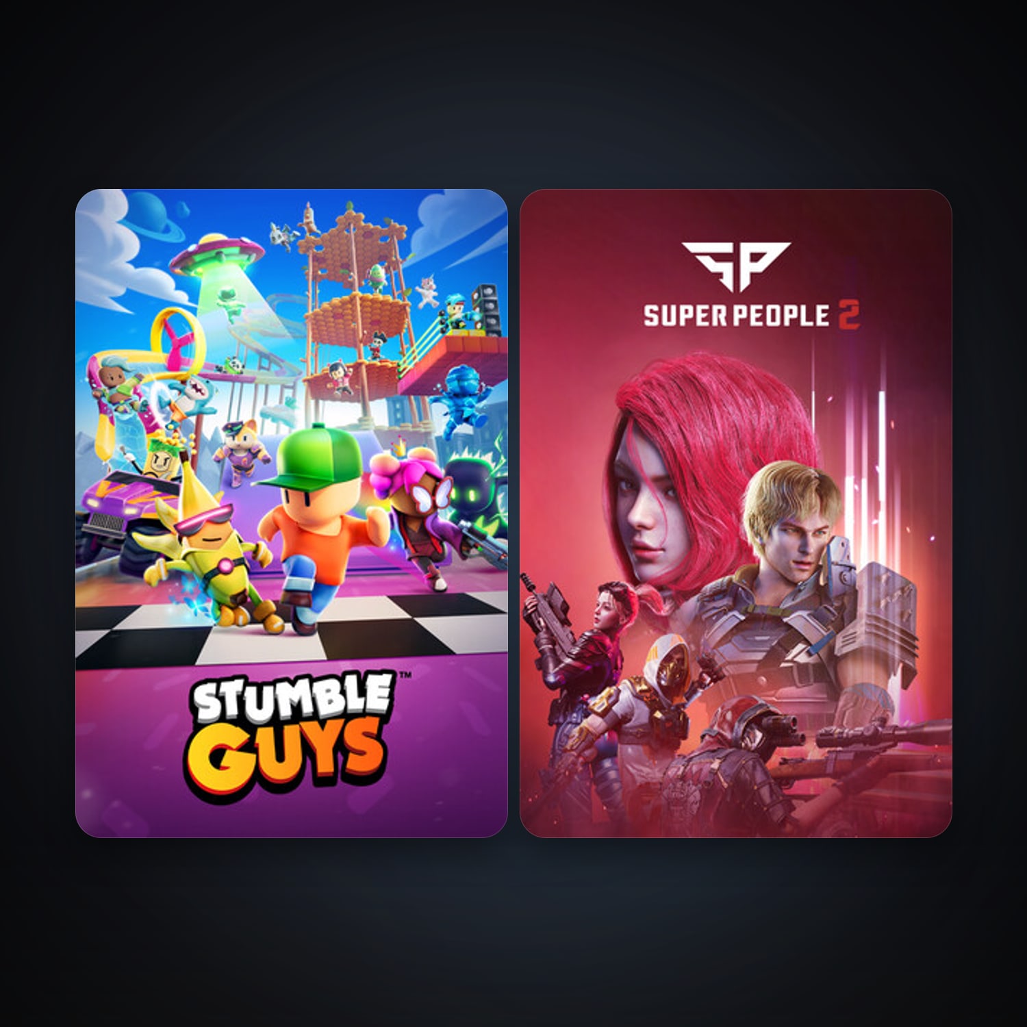 SUPER PEOPLE + Stumble Guys, 2 games, clean — HabibiAccounts