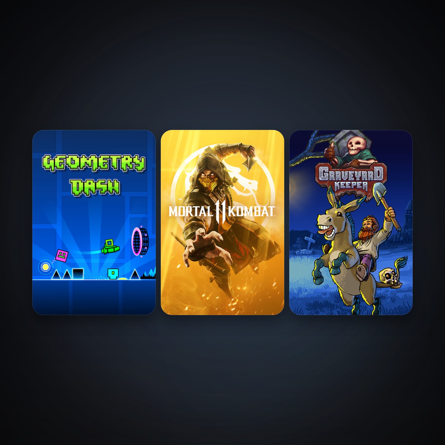 Geometry Dash + Graveyard Keeper, 7 games, clean — HabibiAccounts