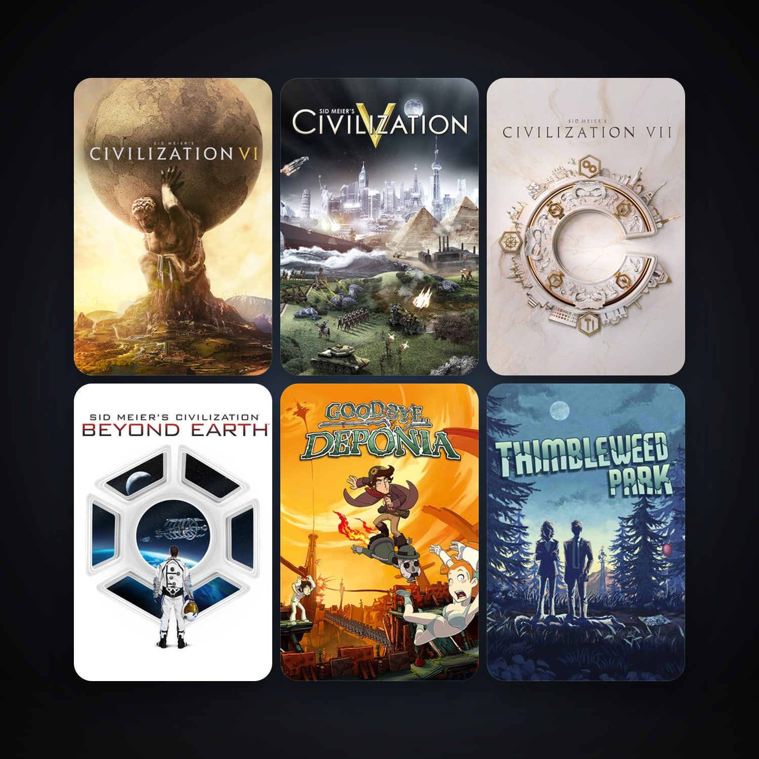 Sid Meier's Civilization V + Sid Meier's Civilization: Beyond Earth, 47 games, Steam 10, clean — HabibiAccounts