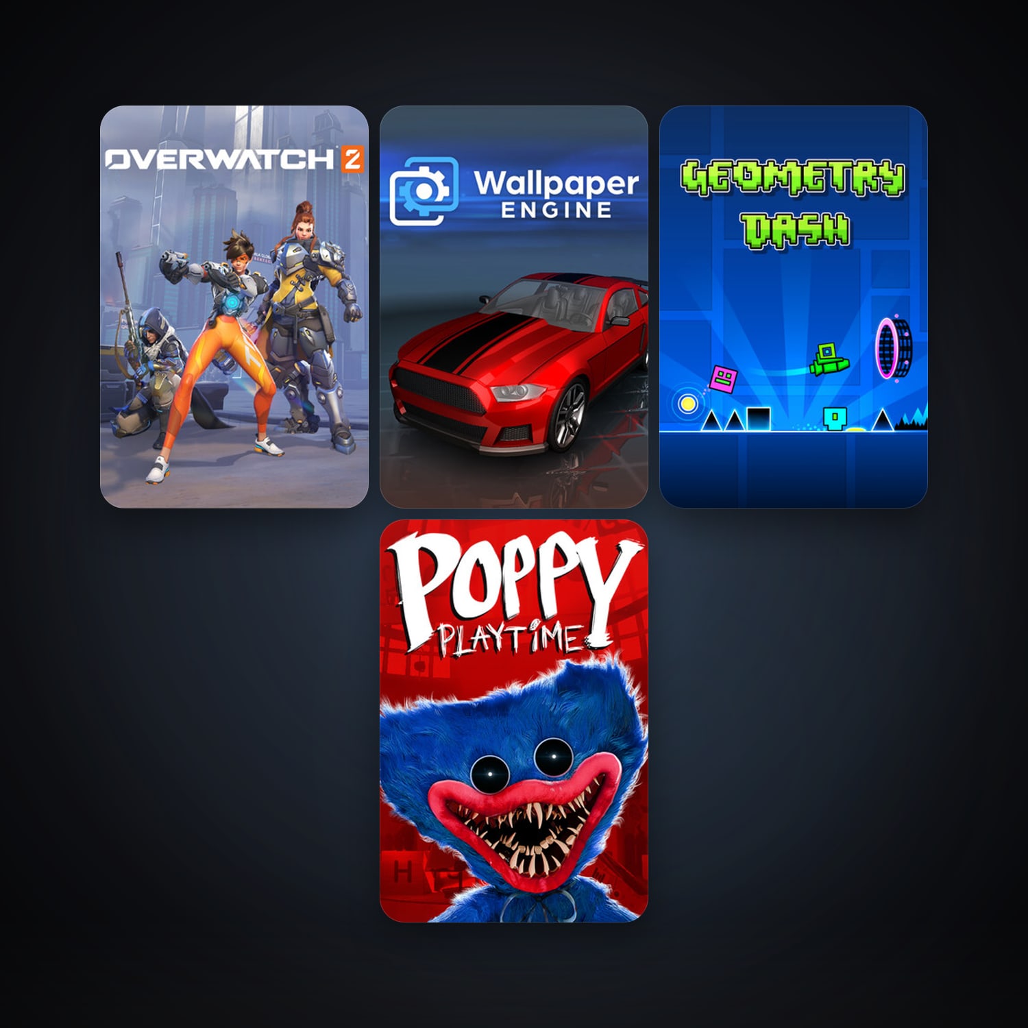 Geometry Dash + Wallpaper Engine, 9 games, clean — HabibiAccounts