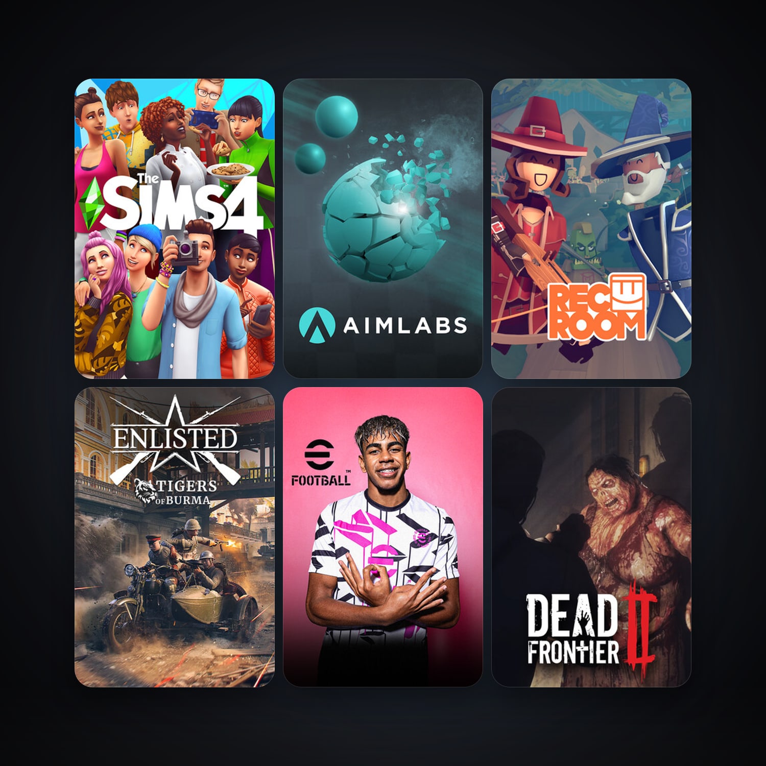 Rec Room + Aimlabs, 20 games, clean — HabibiAccounts