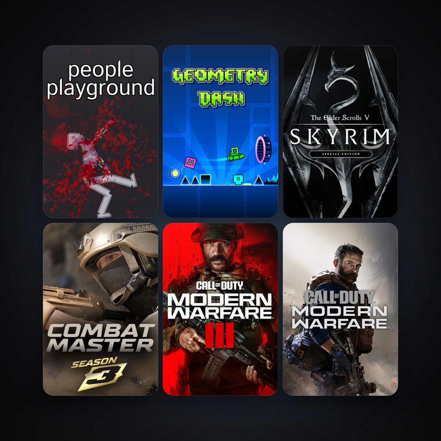 Geometry Dash + The Elder Scrolls V: Skyrim Special Edition, 20 games, clean — HabibiAccounts