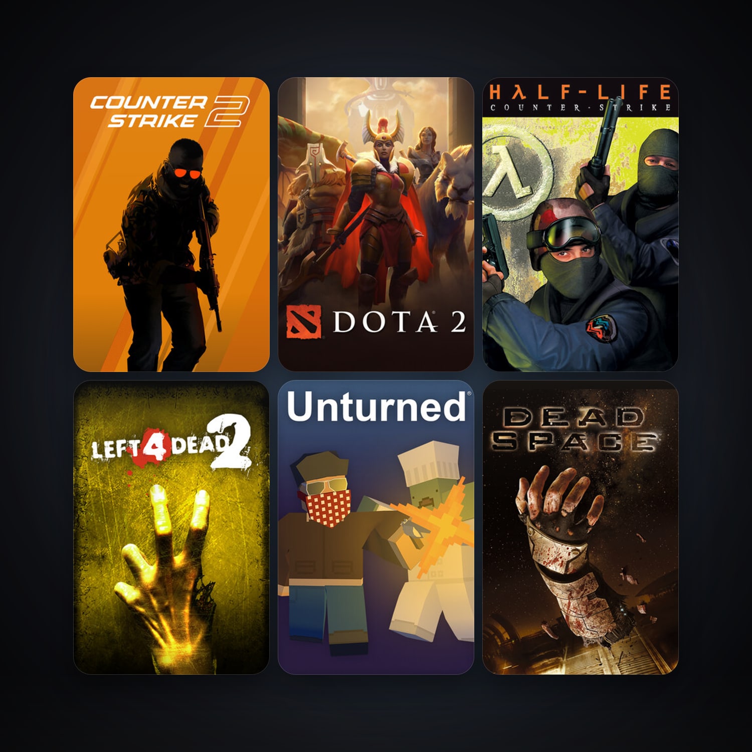 Counter-Strike + Left 4 Dead 2, 15 games, clean — HabibiAccounts