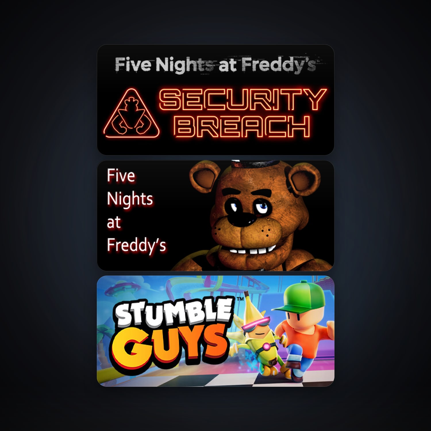 Five Nights at Freddy's + Five Nights at Freddy's: Security Breach, 5 games, clean — HabibiAccounts