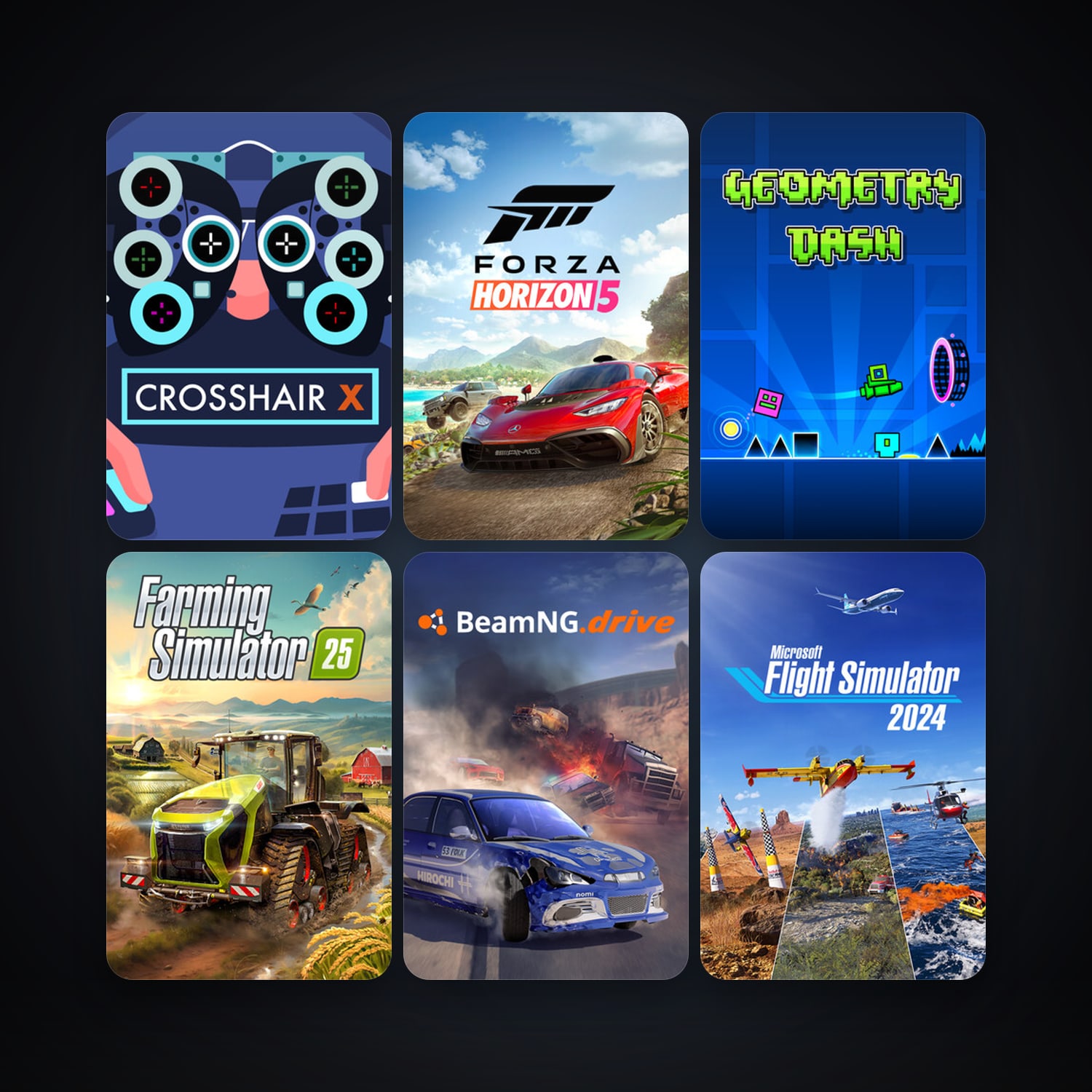 BeamNG.drive + Geometry Dash, 56 games, Steam 23, clean — HabibiAccounts