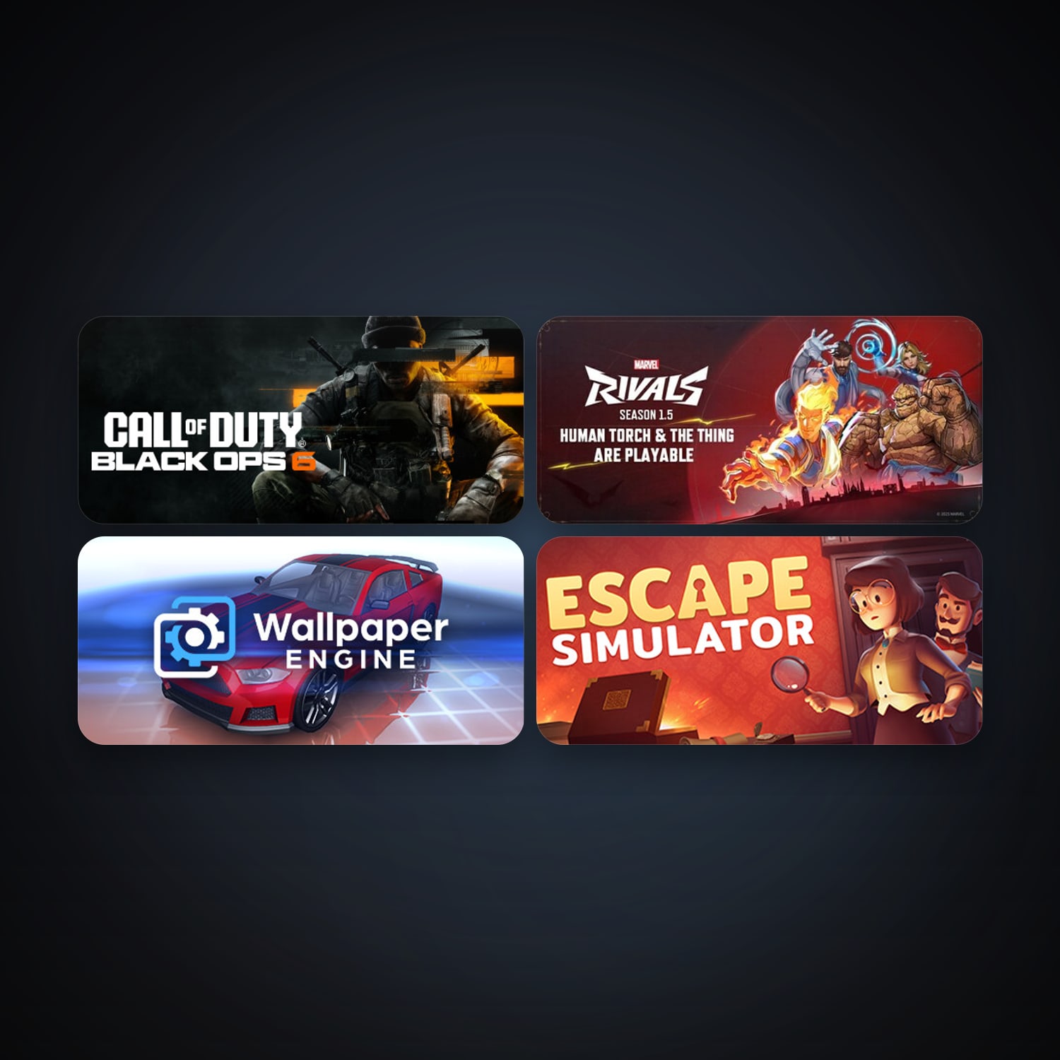 Wallpaper Engine + Aimlabs, 19 games, clean — HabibiAccounts