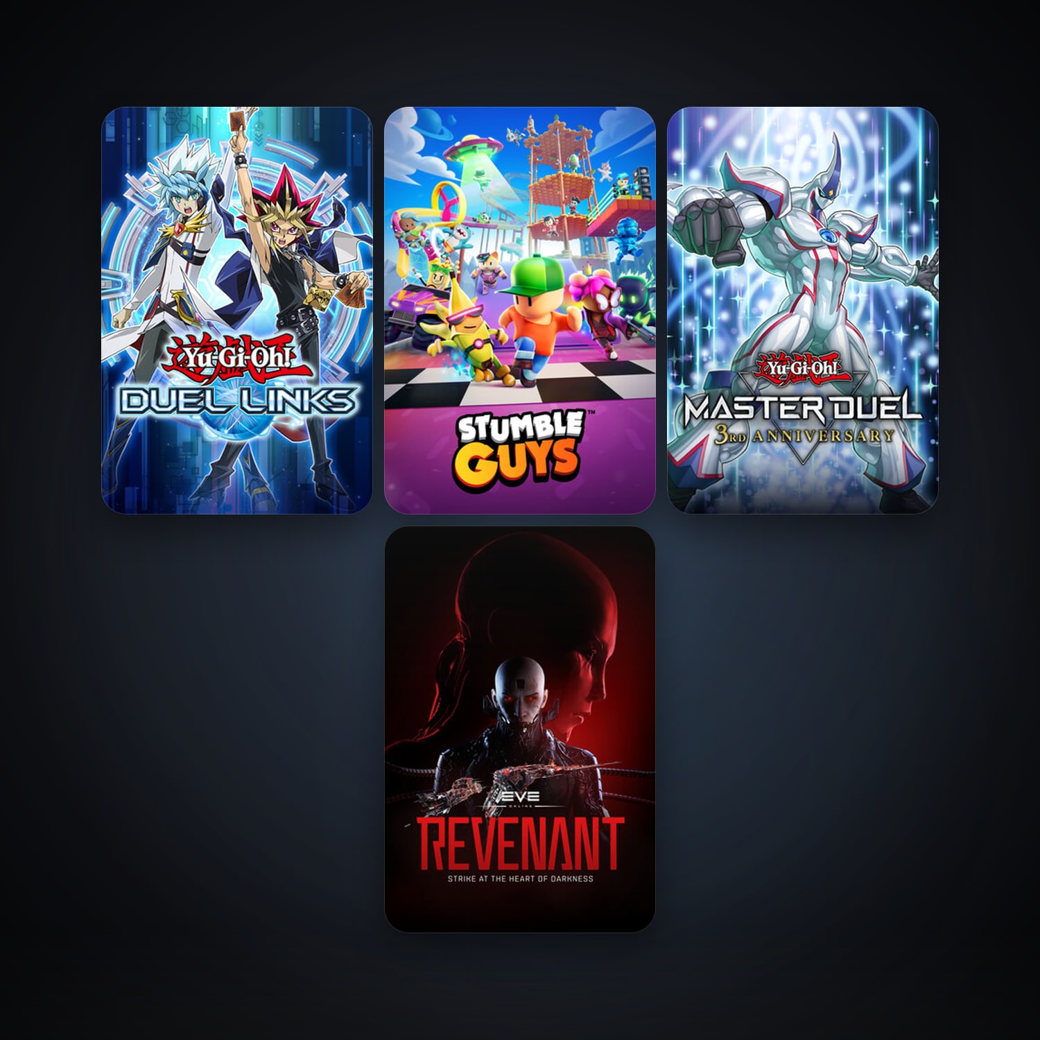 EVE Online + Yu-Gi-Oh! Duel Links, 6 games, clean — HabibiAccounts