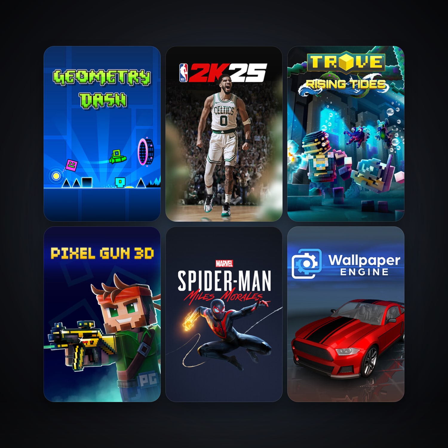 Trove + Geometry Dash, 30 games, clean — HabibiAccounts