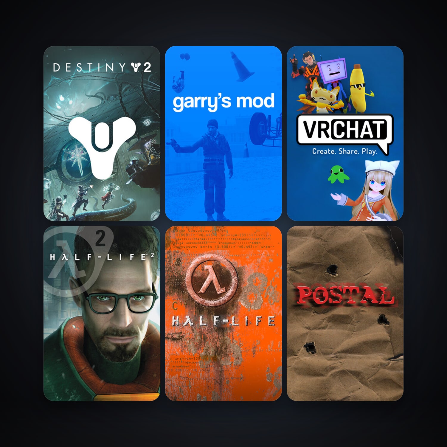 Half-Life + Half-Life 2, 61 games, clean — HabibiAccounts