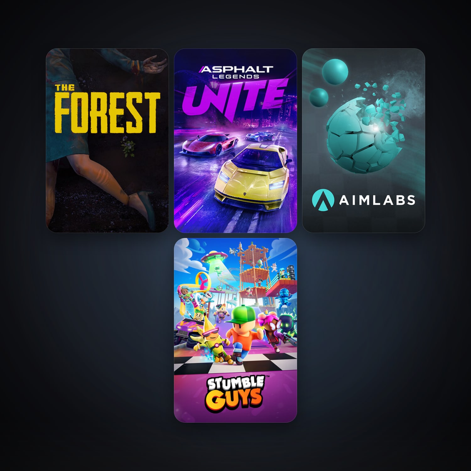 The Forest + Aimlabs, 14 games, clean — HabibiAccounts
