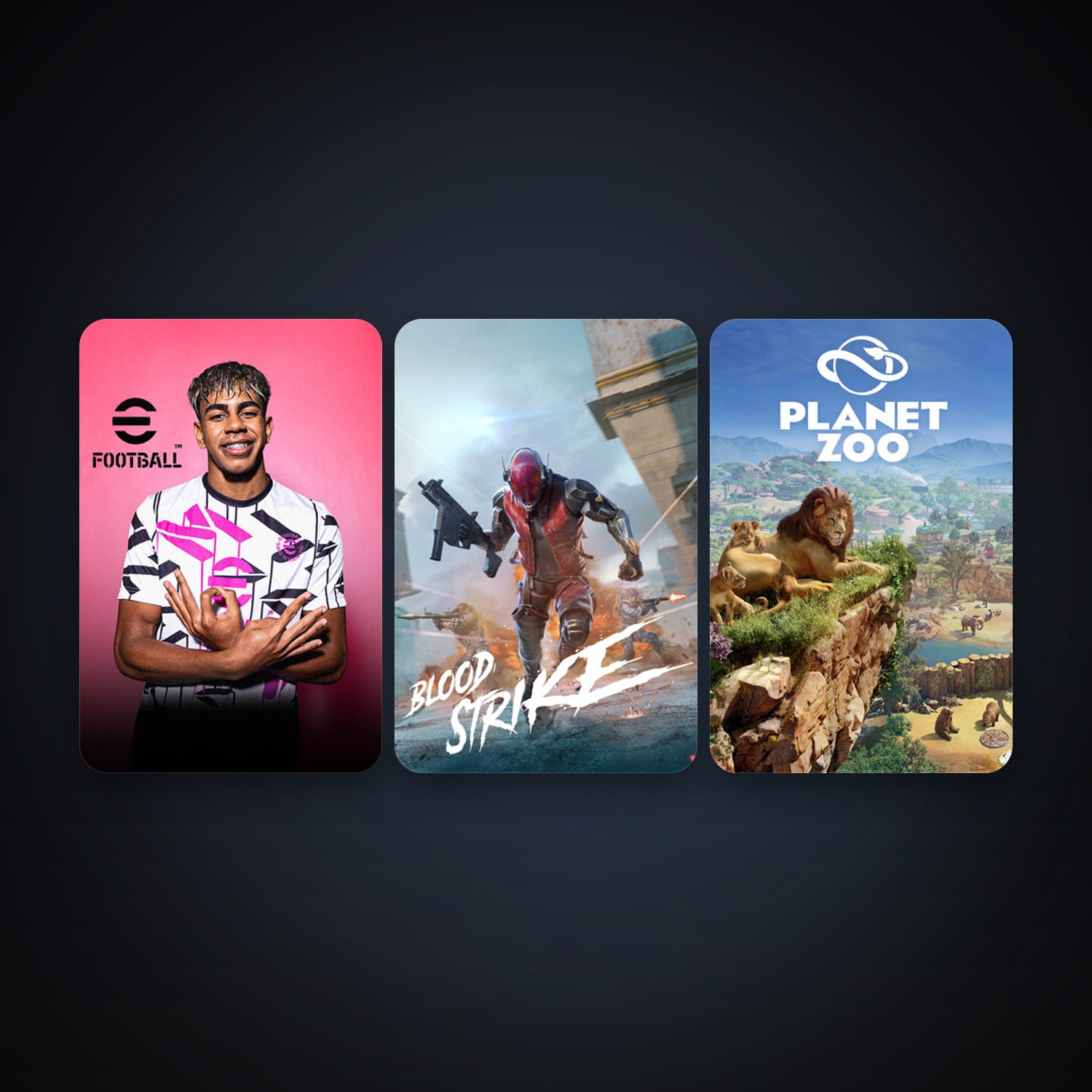 Planet Zoo + eFootball 2024, 6 games, clean — HabibiAccounts