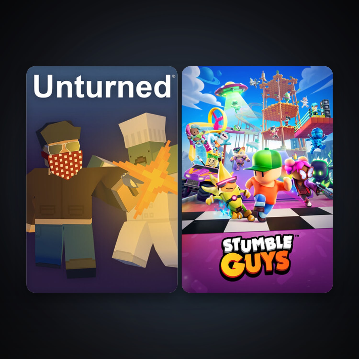 Unturned + Stumble Guys, 2 games, clean — HabibiAccounts