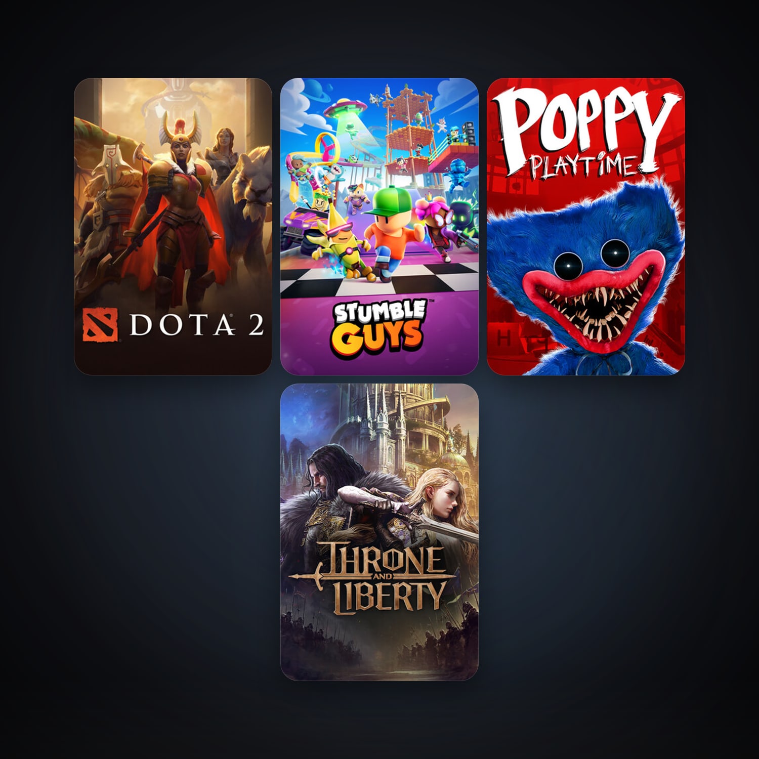 Dota 2 + Stumble Guys, 6 games, clean — HabibiAccounts