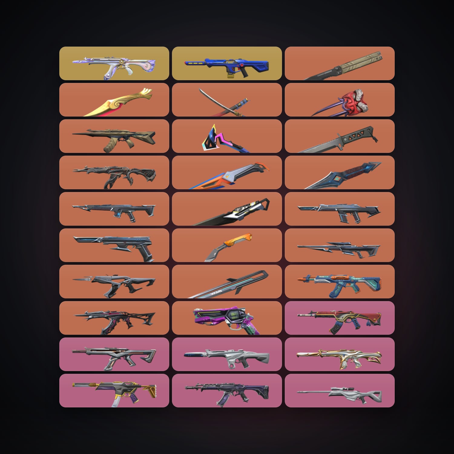 EU Plat 3 locker — 11 knives, 101 skins, lvl 290 — HabibiAccounts