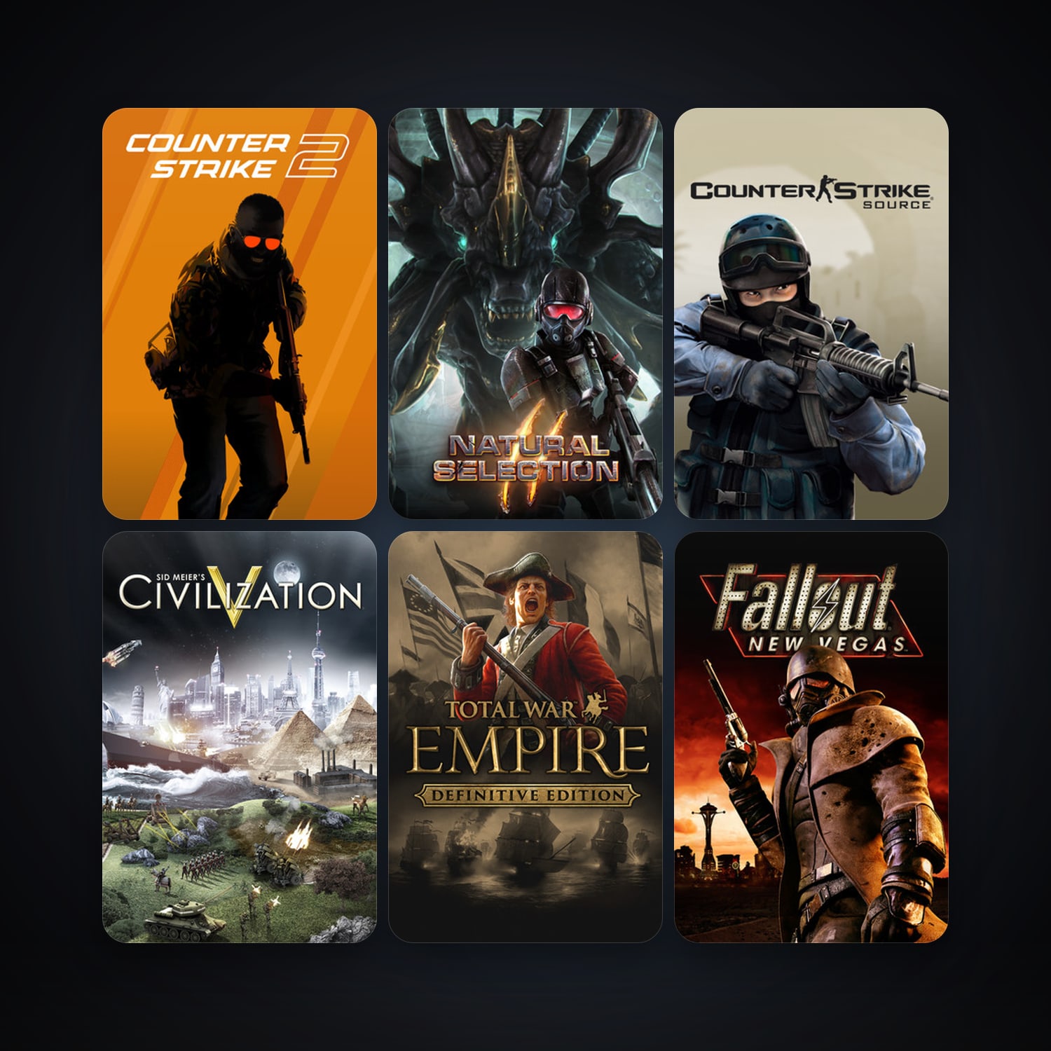 Counter-Strike + Team Fortress Classic, 19 games, Steam 11, clean — HabibiAccounts