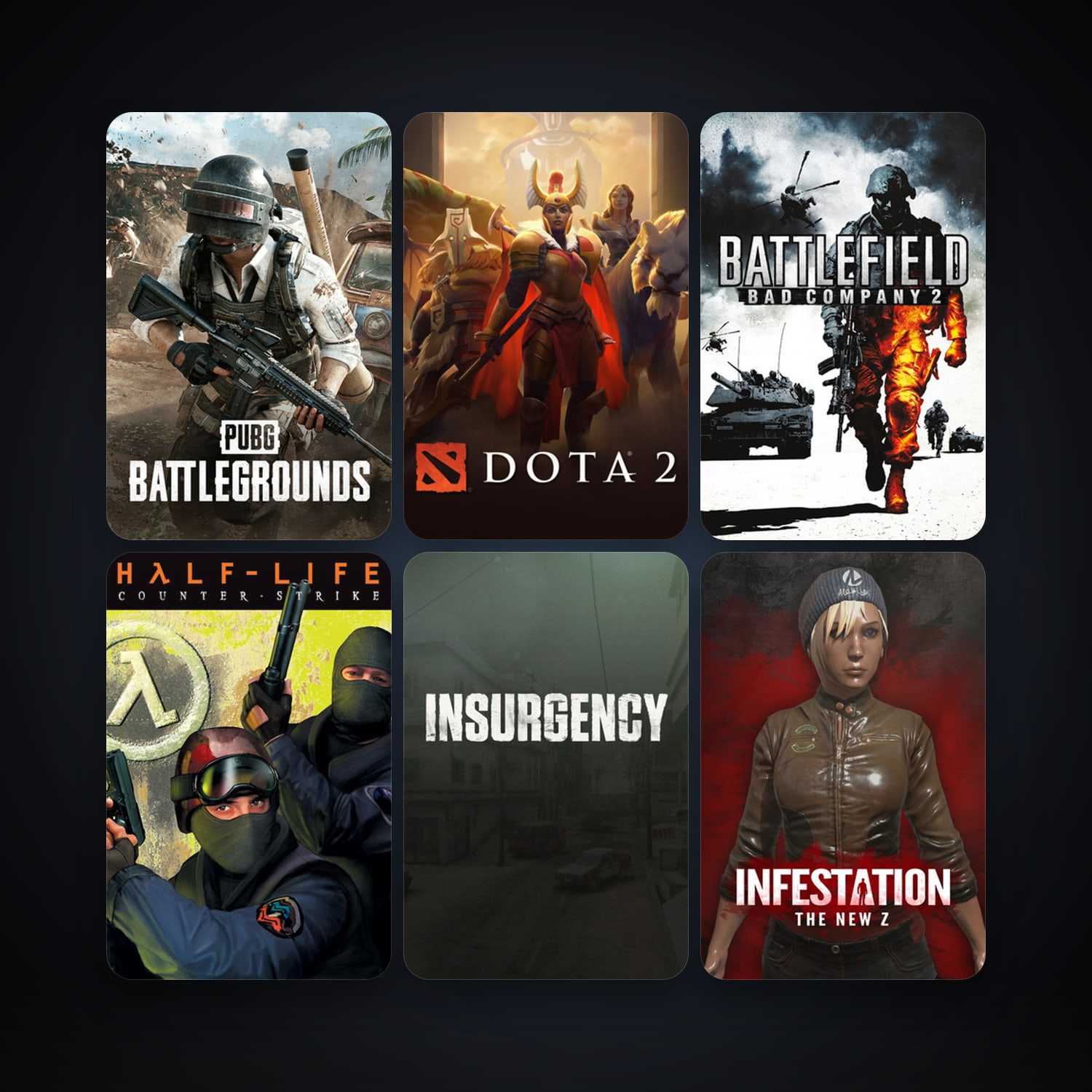 Counter-Strike + Day of Defeat, 16 games, Steam 10, clean — HabibiAccounts