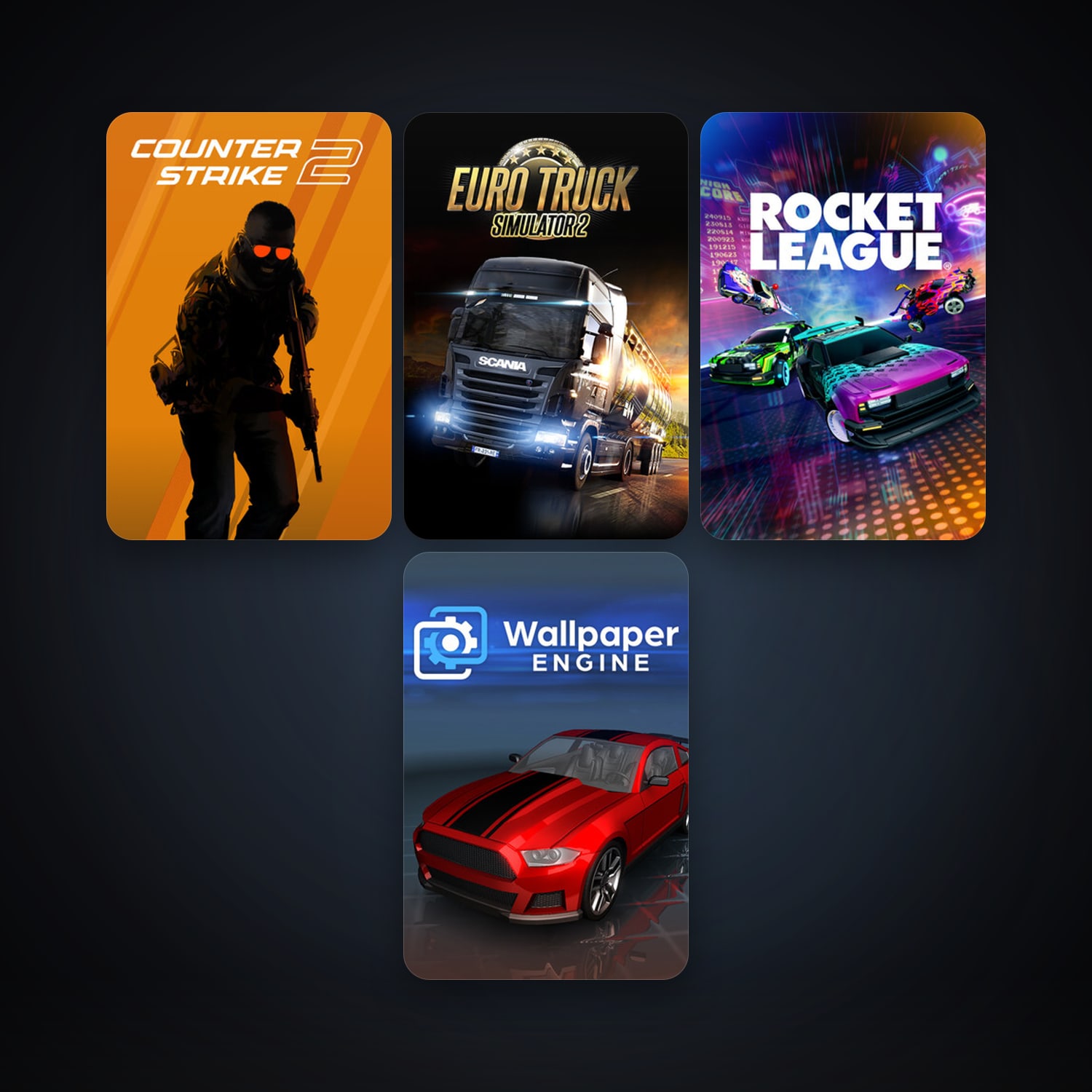 CS2 Prime + Euro Truck Simulator 2, 5 games, clean — HabibiAccounts