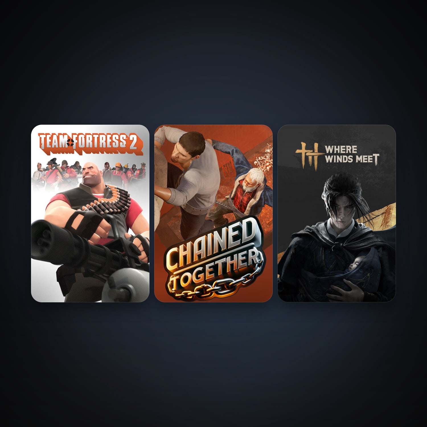 Team Fortress 2 + Chained Together, 3 games, clean — HabibiAccounts