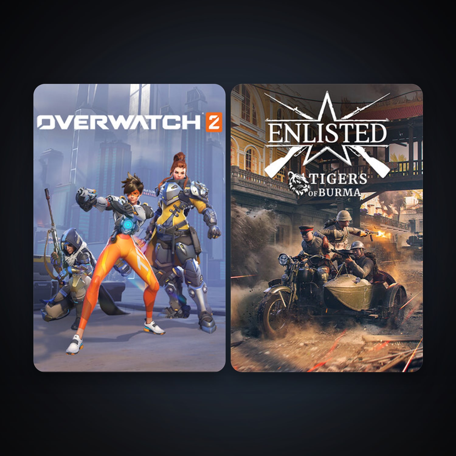 Enlisted + Overwatch 2, 4 games, clean — HabibiAccounts