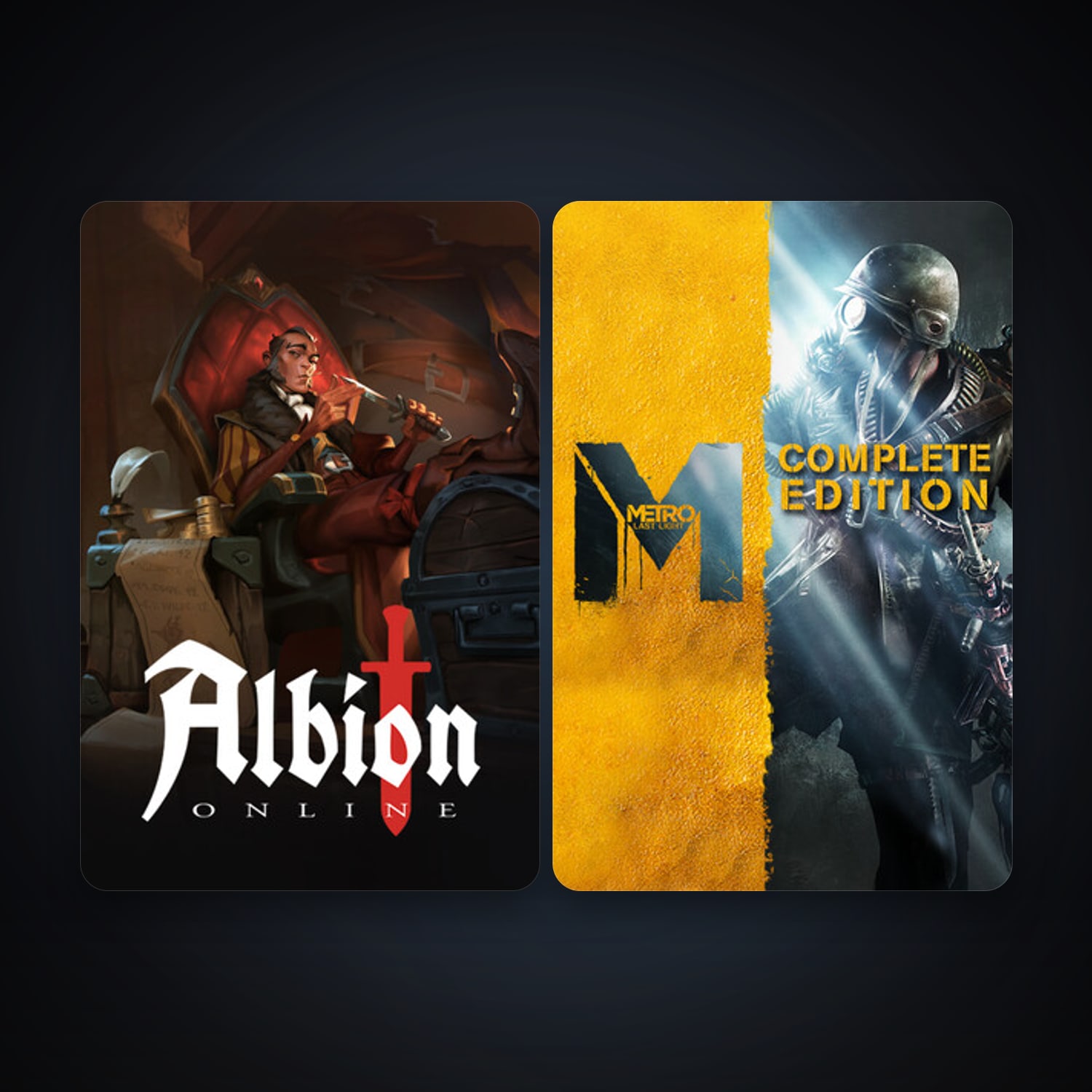 Metro: Last Light + Albion Online, 4 games, clean — HabibiAccounts