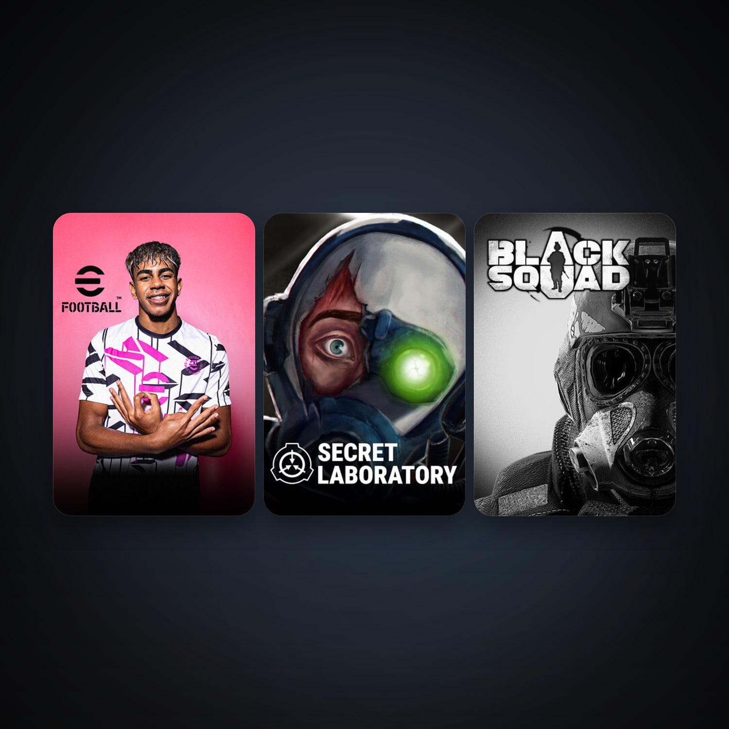 Black Squad + SCP: Secret Laboratory, 8 games, clean — HabibiAccounts