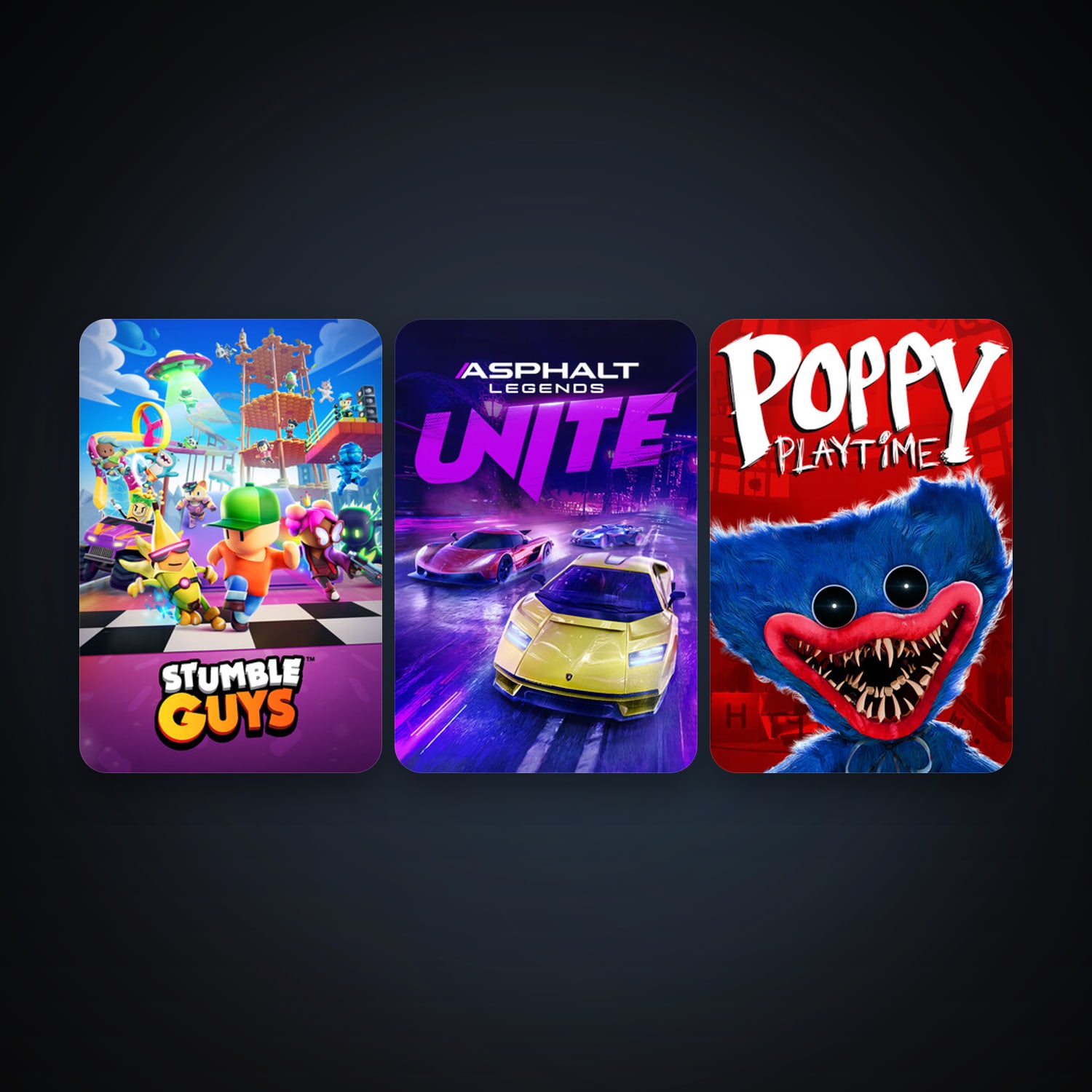 Stumble Guys + Poppy Playtime, 5 games, clean — HabibiAccounts