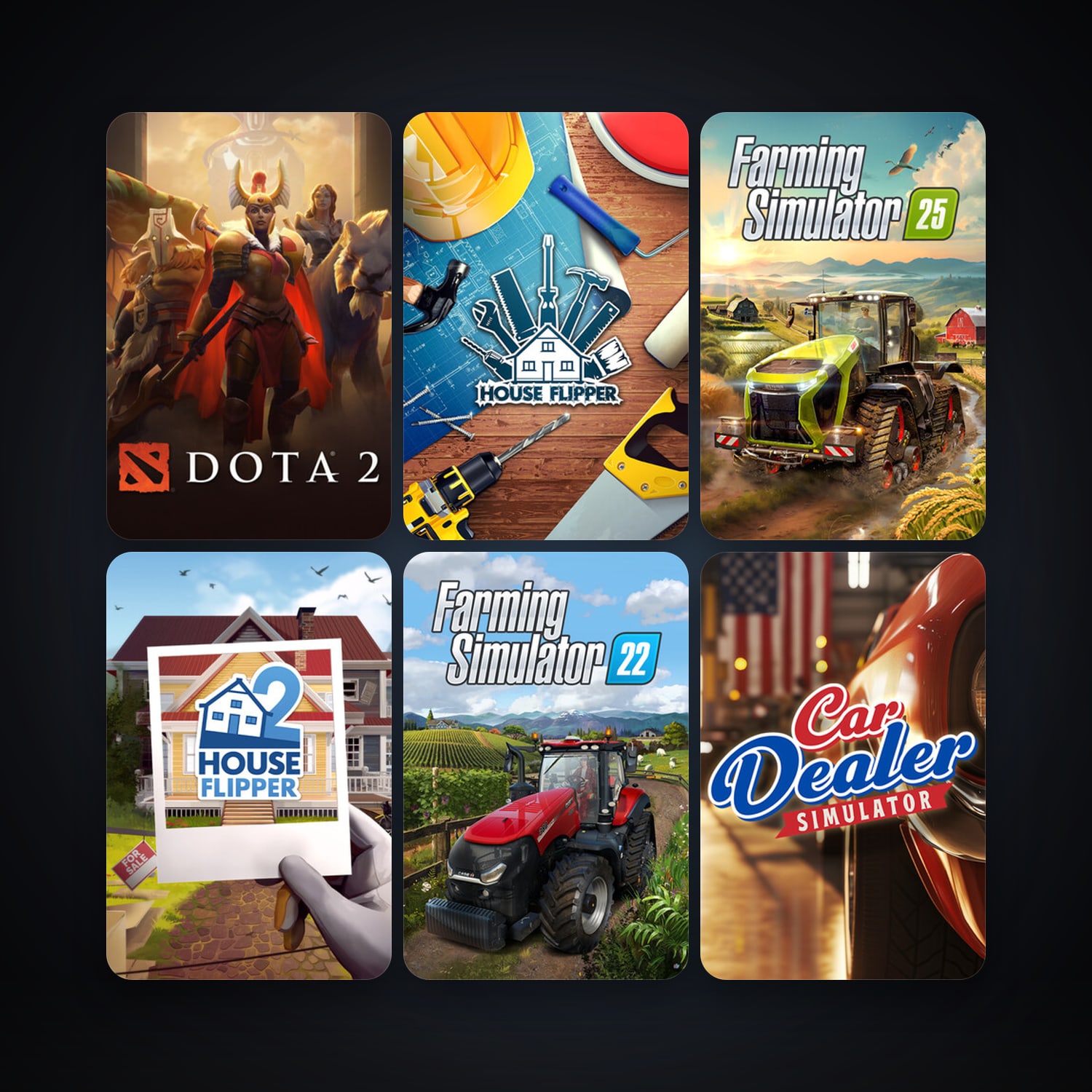 Dota 2 + House Flipper, 19 games, Steam 13, clean — HabibiAccounts