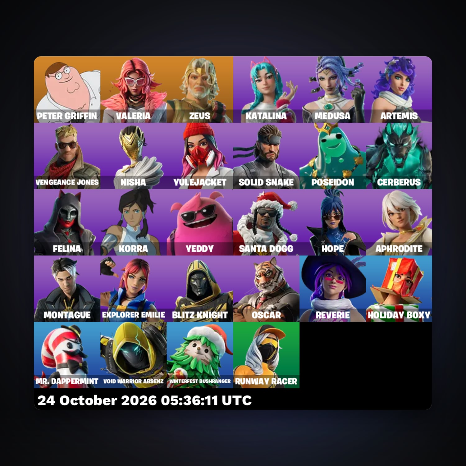 Fortnite account with Peter Griffin & Valeria — 28 skins — 450 V-Bucks — lvl 1230 — HabibiAccounts