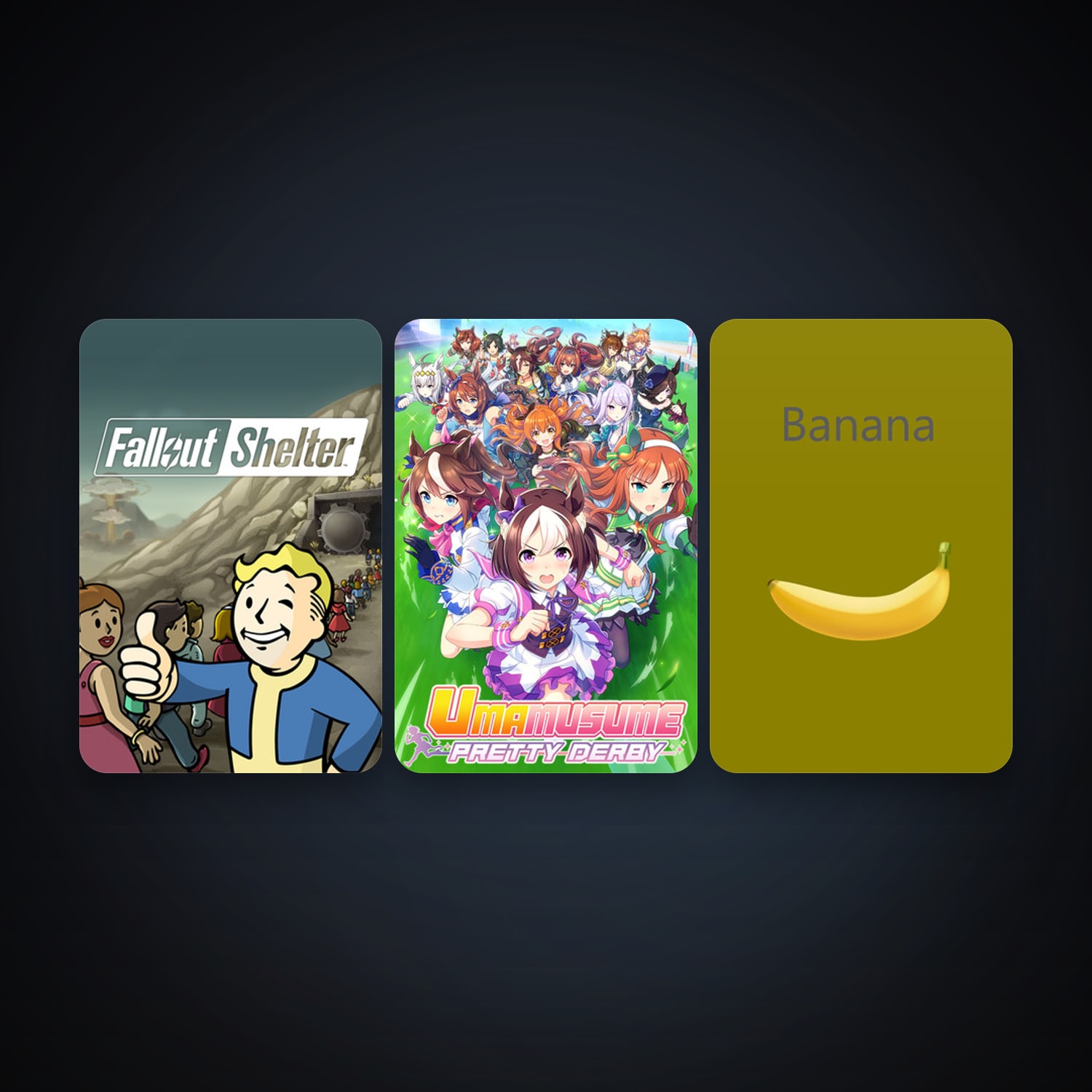 Fallout Shelter + Banana, 3 games, clean — HabibiAccounts