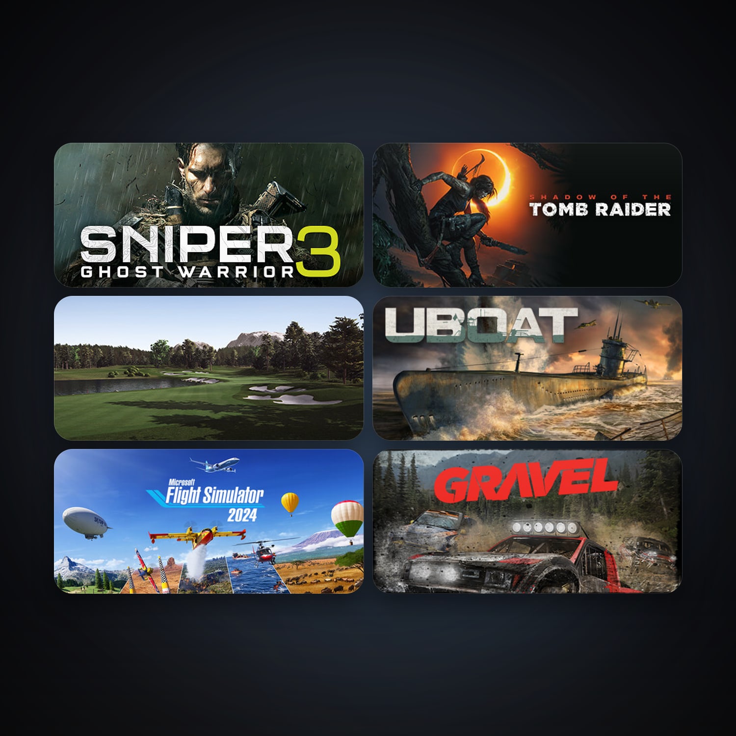 Jack Nicklaus Perfect Golf + Sniper Ghost Warrior 3, 8 games, clean — HabibiAccounts
