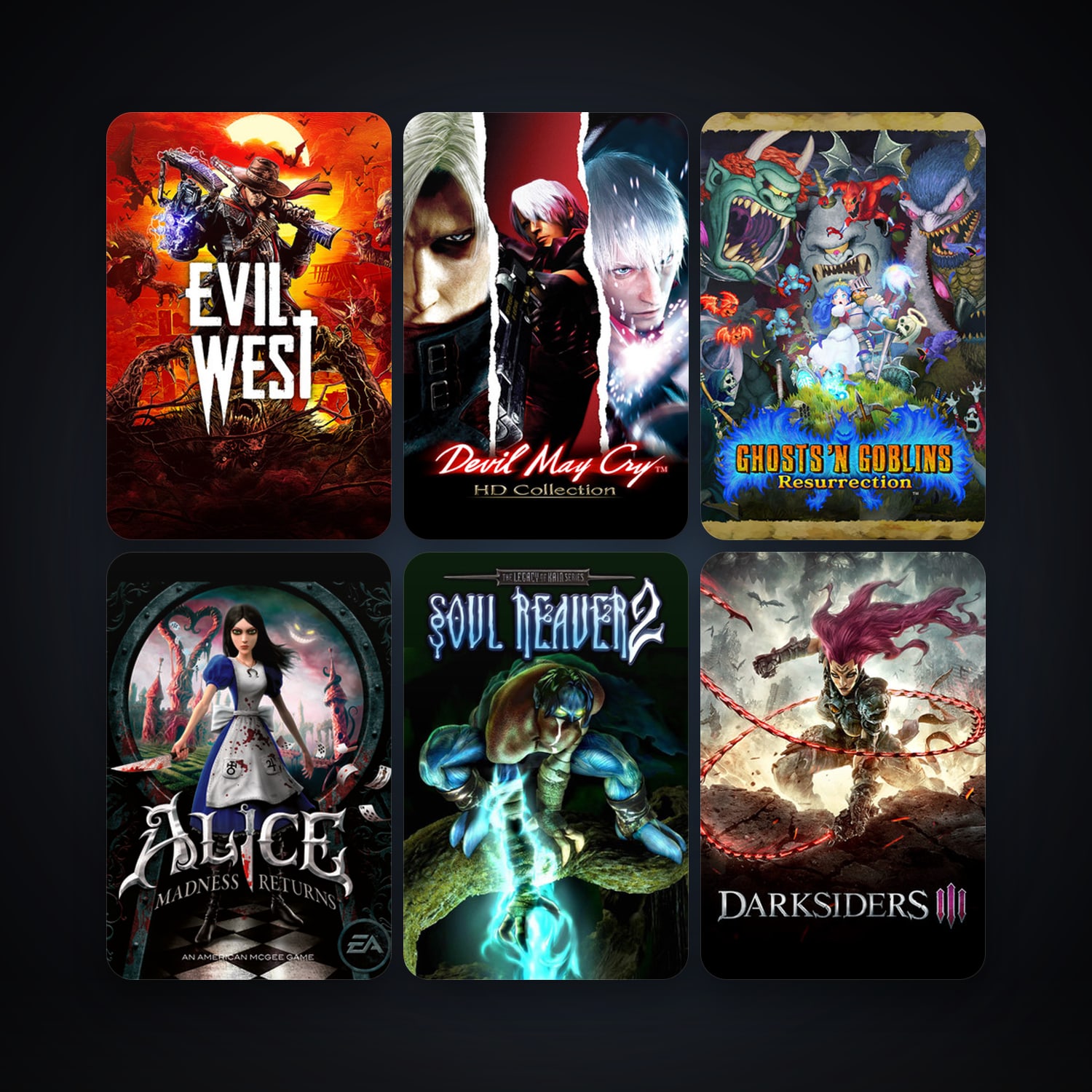 Alice: Madness Returns + Legacy of Kain: Soul Reaver 2, 162 games, clean — HabibiAccounts