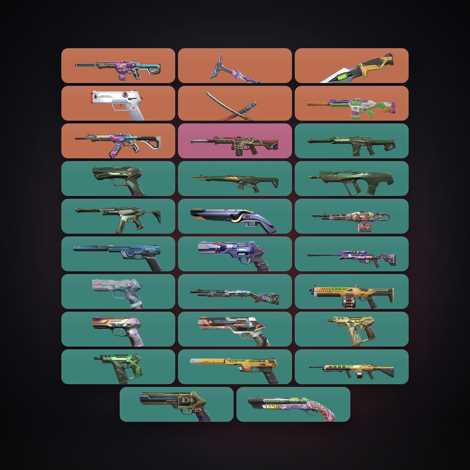 NA Gold 3 locker — 3 knives, 29 skins, lvl 162 — HabibiAccounts