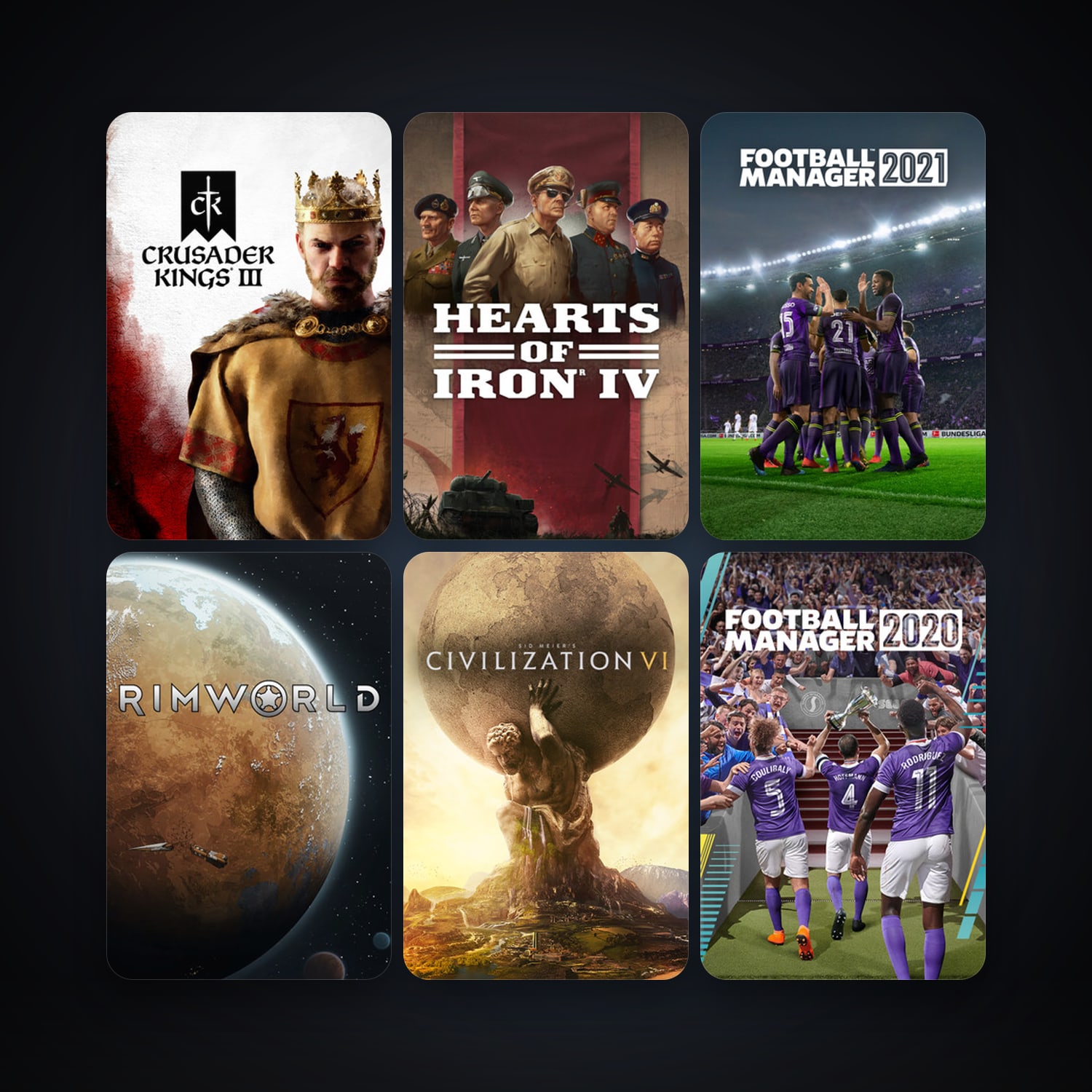 Sid Meier's Civilization VI + RimWorld, 47 games, Steam 10, clean — HabibiAccounts