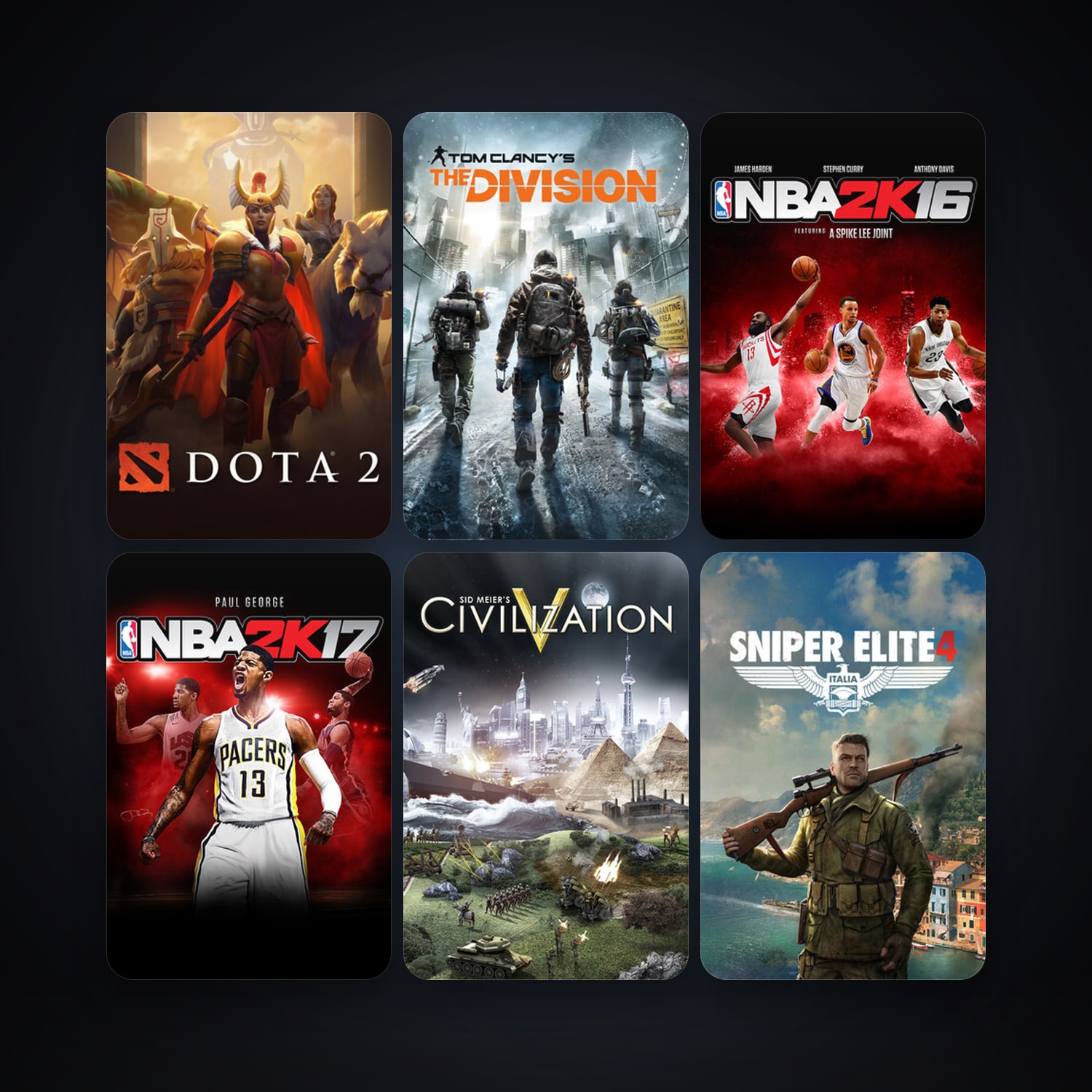 Dota 2 + Sid Meier's Civilization V, 10 games, clean — HabibiAccounts