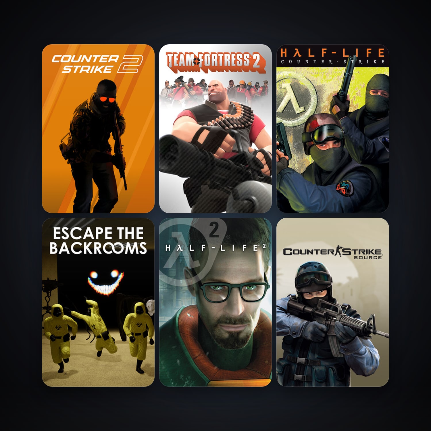 Counter-Strike + Half-Life 2, 20 games, clean — HabibiAccounts