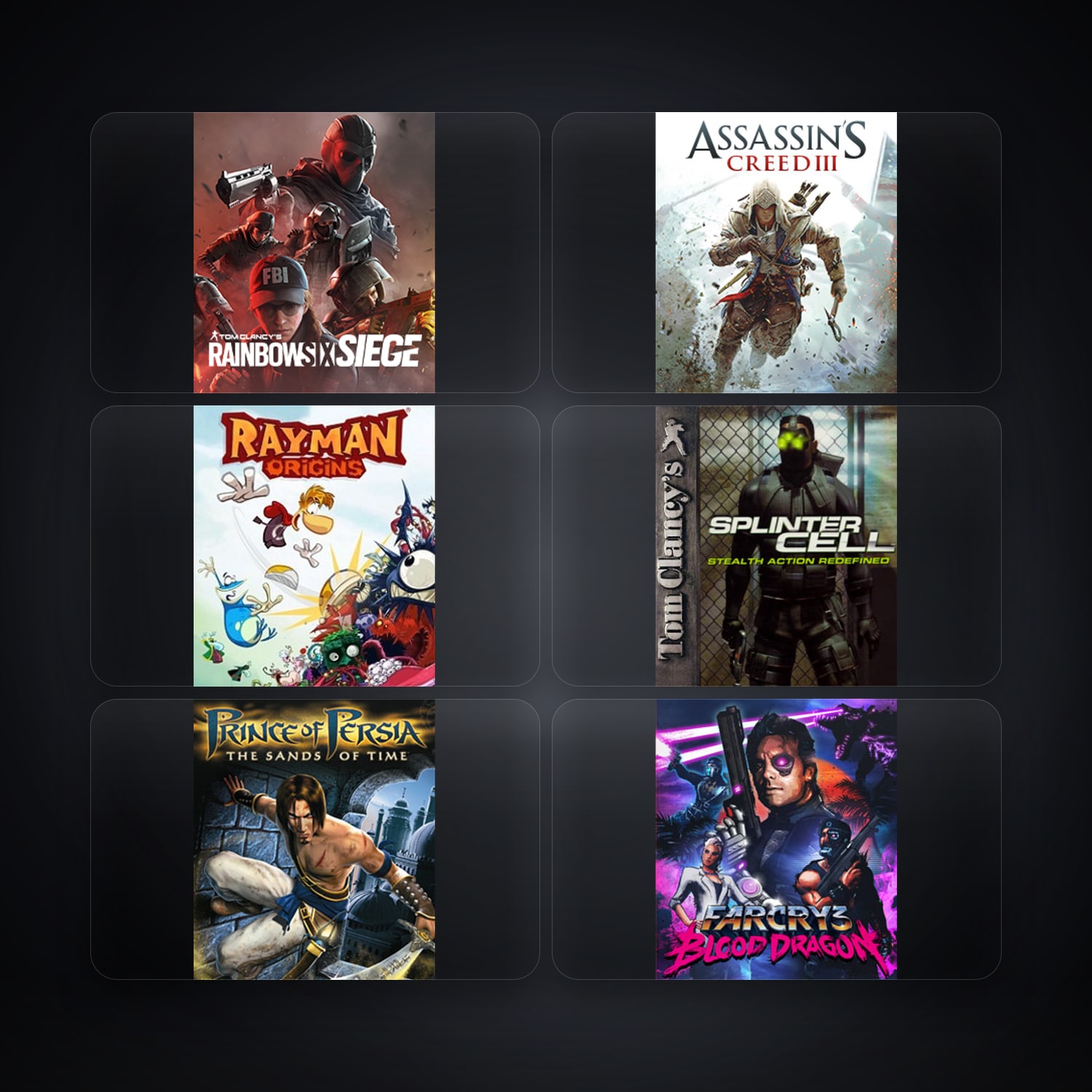 Ubisoft Tom Clancy's Rainbow Six Siege (Steam) + Assassin's Creed III — IT — 7 games — HabibiAccounts