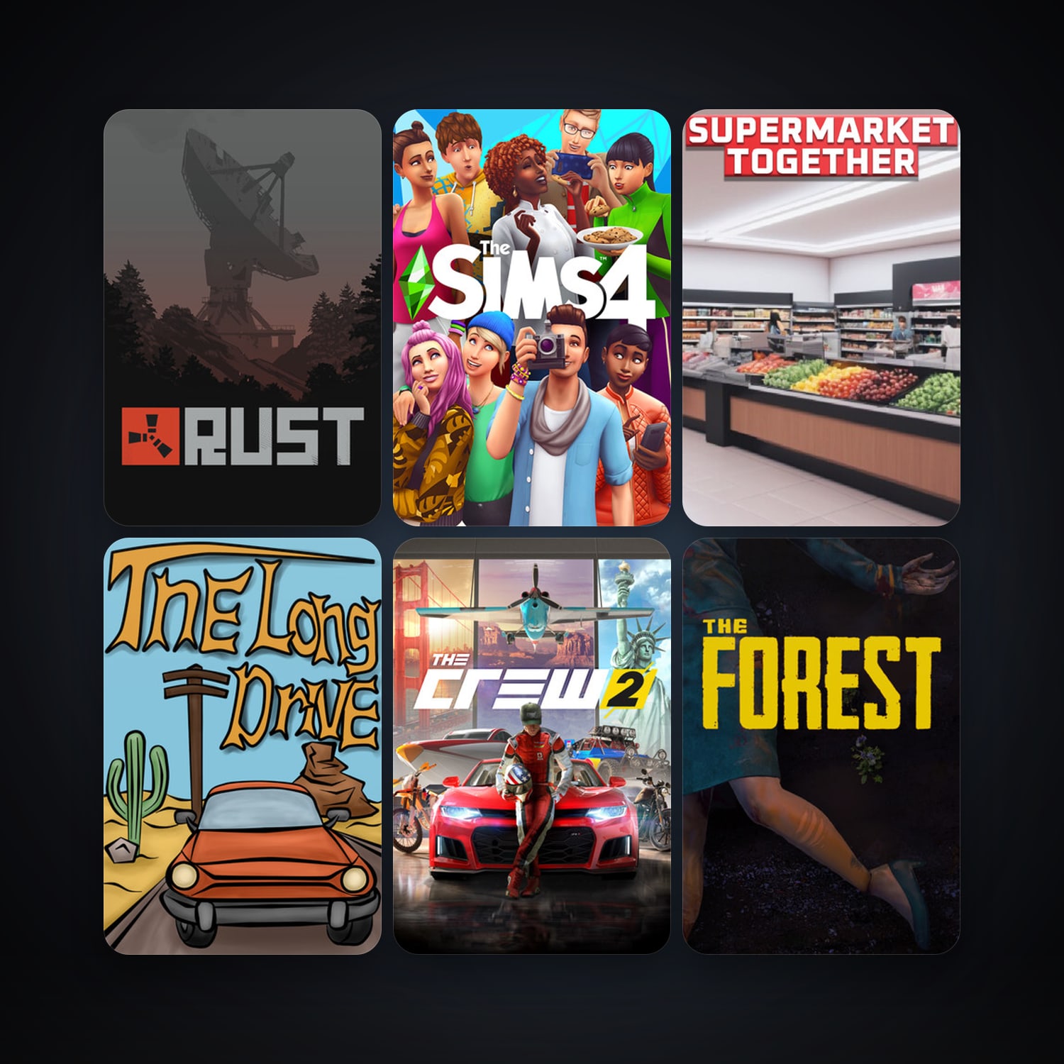 The Forest + Rust, 10 games, clean — HabibiAccounts