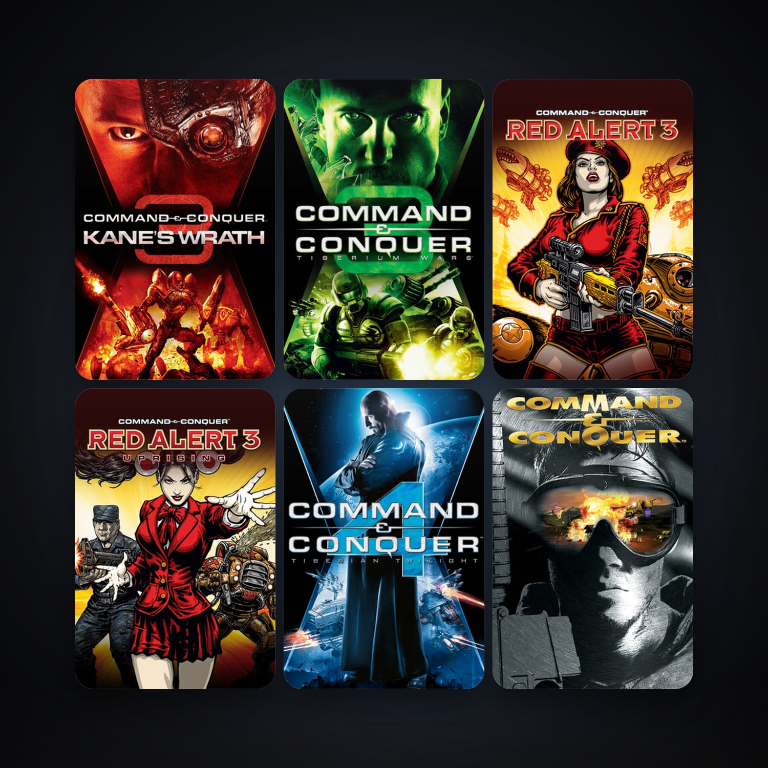 Command & Conquer: Red Alert 3 + Command & Conquer 3: Tiberium Wars, 12 games, clean — HabibiAccounts