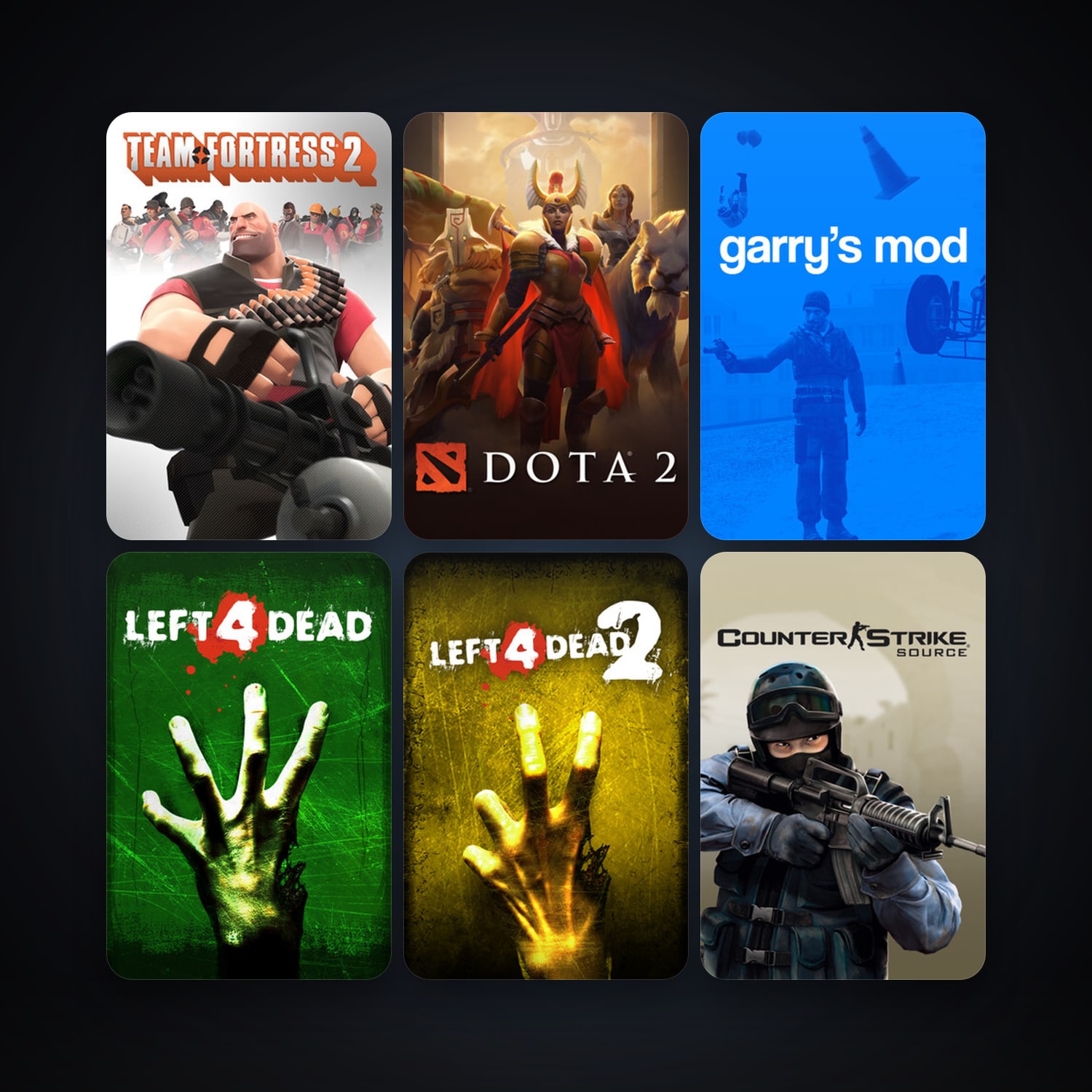 Half-Life 2 + Counter-Strike: Source, 55 games, Steam 12, clean — HabibiAccounts