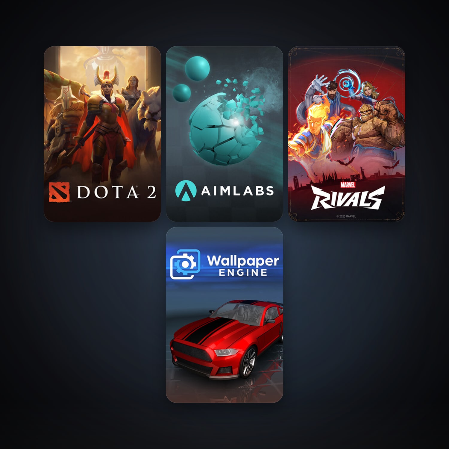 Dota 2 + Wallpaper Engine, 8 games, clean — HabibiAccounts