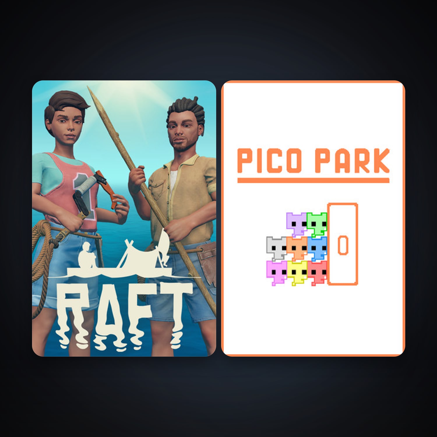 Raft + PICO PARK, 5 games, clean — HabibiAccounts