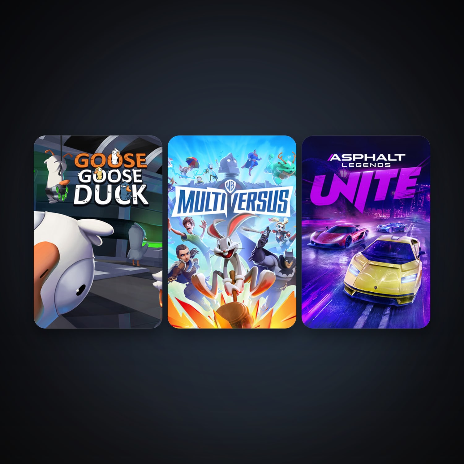 Goose Goose Duck + Asphalt Legends Unite, 6 games, clean — HabibiAccounts