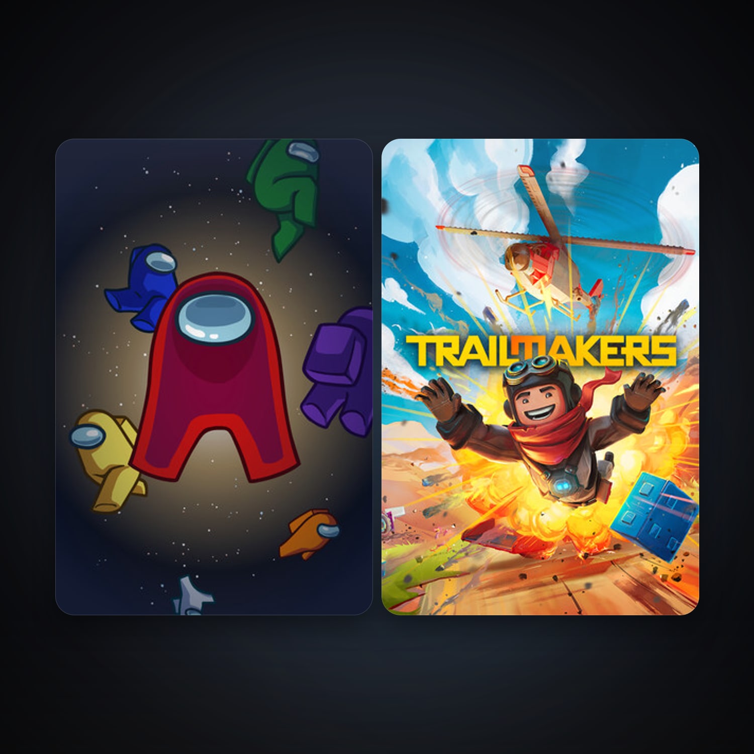 Trailmakers + Among Us, 4 games, clean — HabibiAccounts