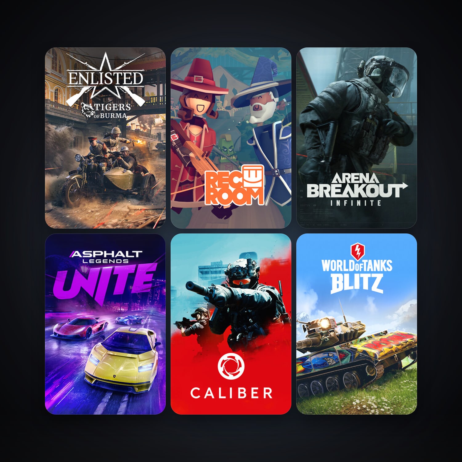 Caliber + World of Tanks Blitz, 38 games, clean — HabibiAccounts