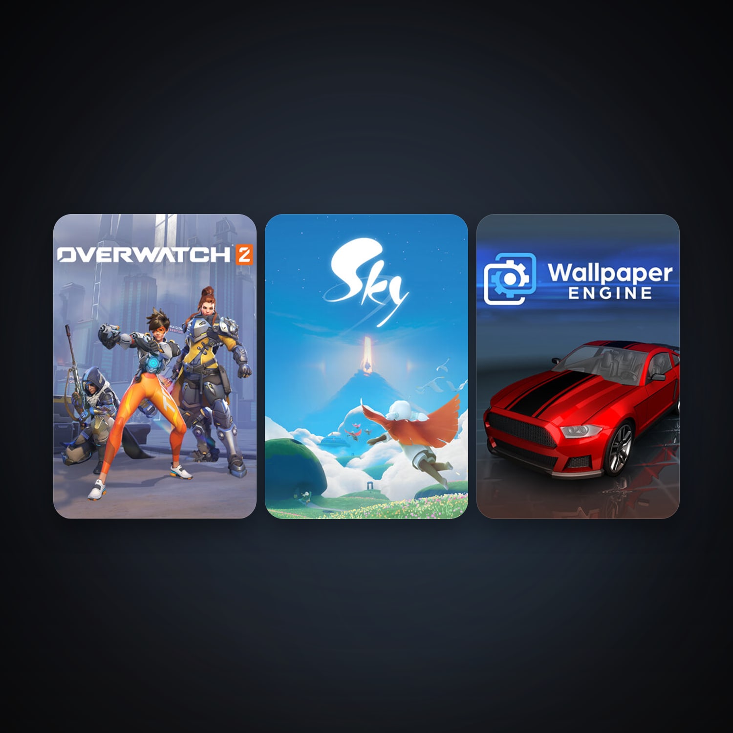 Wallpaper Engine + Sky: Children of the Light, 8 games, clean — HabibiAccounts