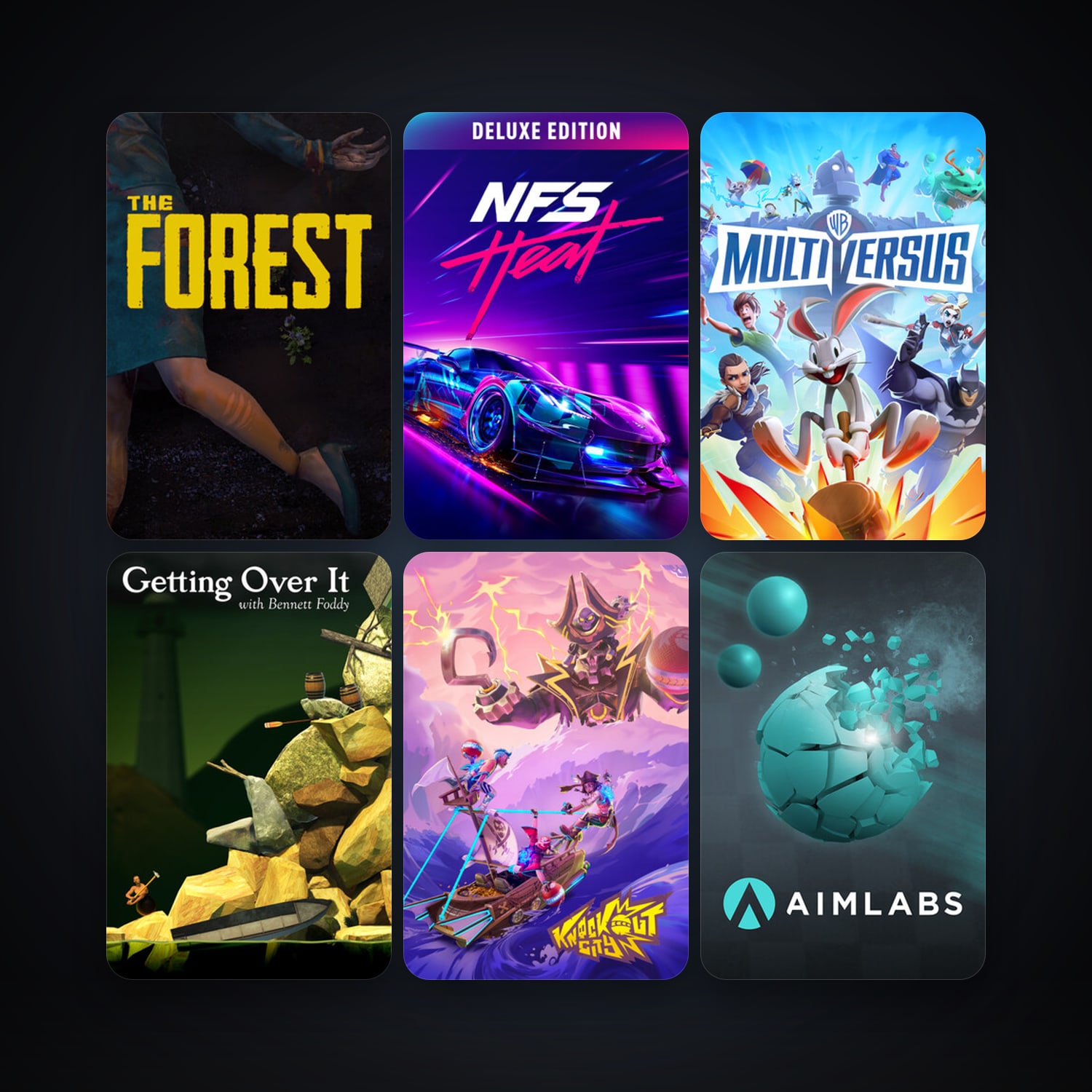 Getting Over It with Bennett Foddy + The Forest, 19 games, clean — HabibiAccounts