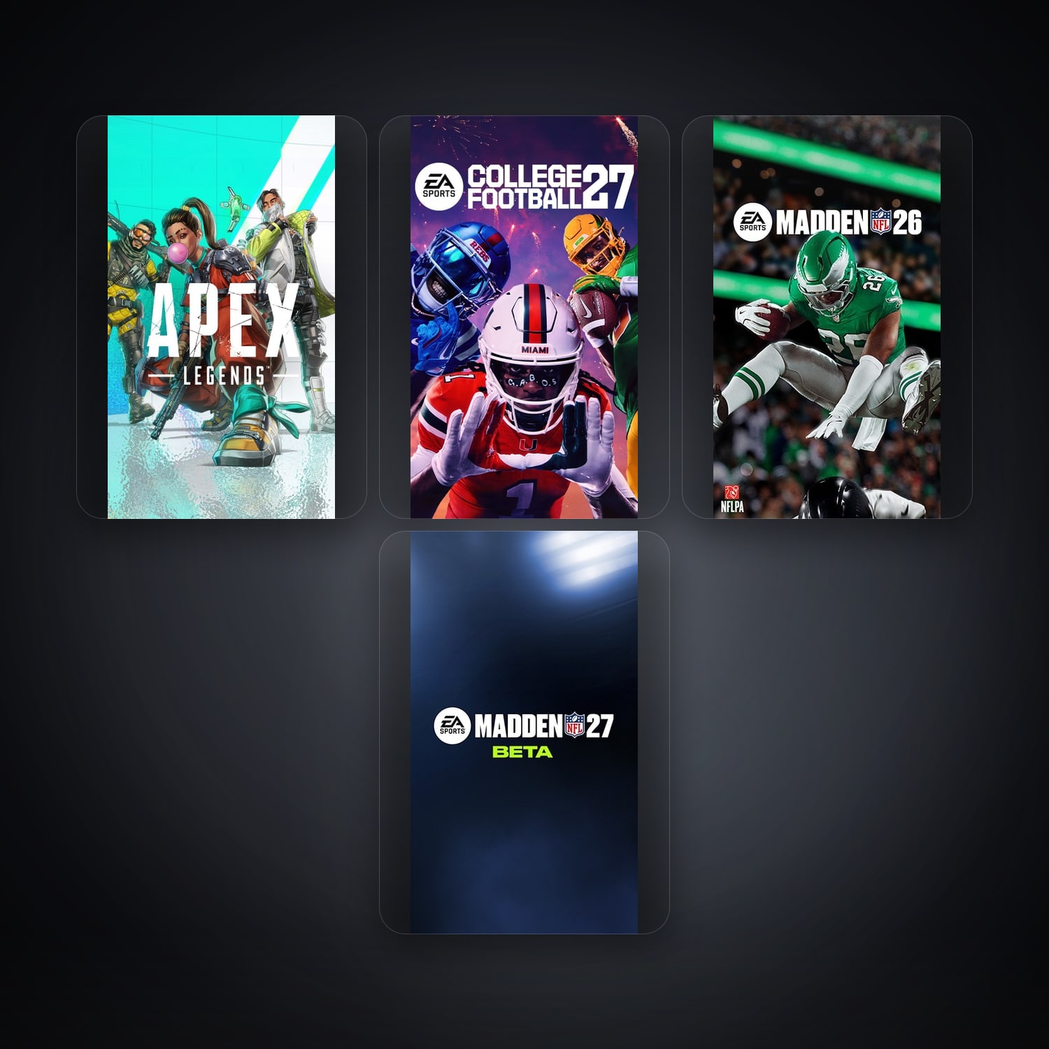EA Apex Legends + EA SPORTS College Football 27 — US — 5 games — HabibiAccounts