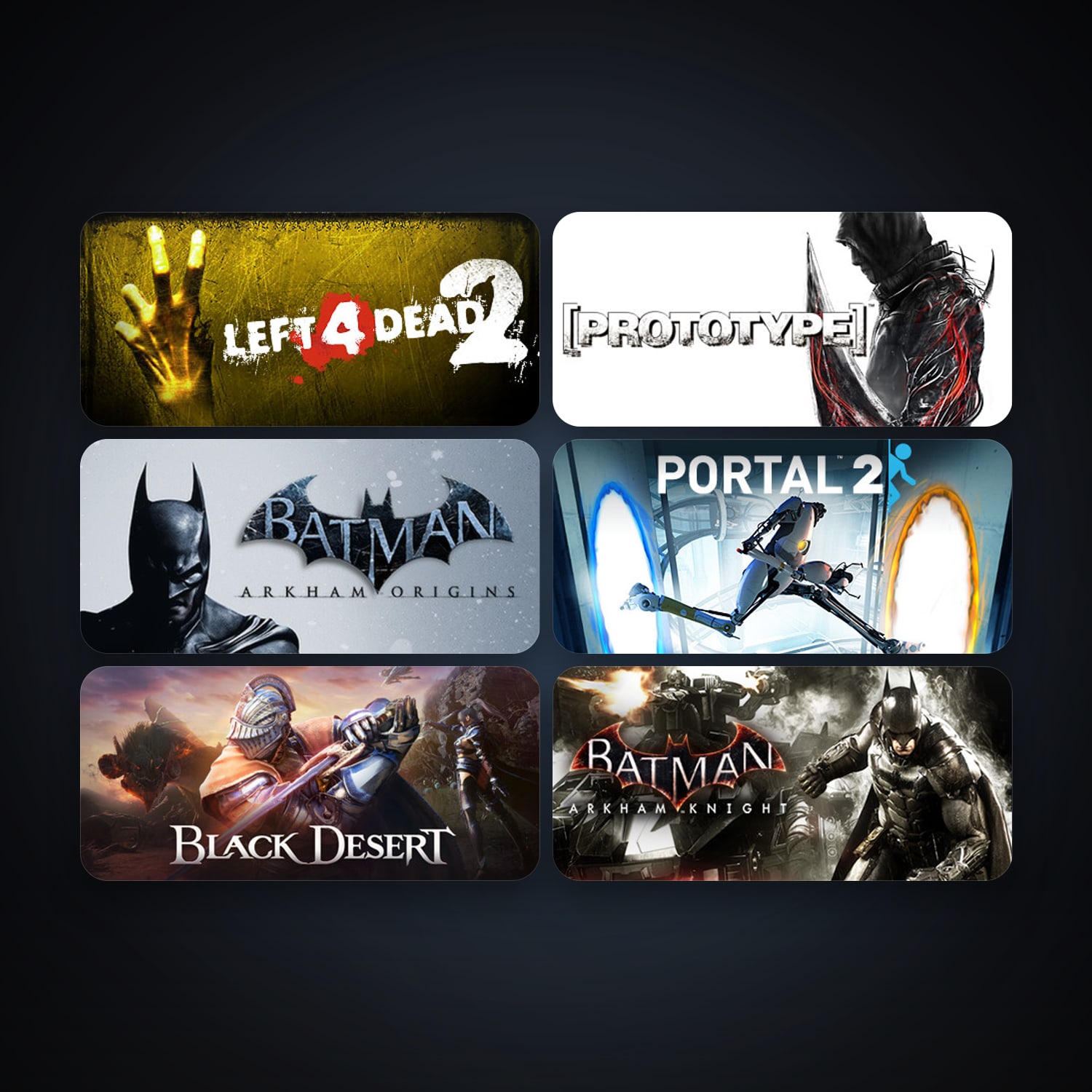 Left 4 Dead 2 + Portal 2, 12 games, clean — HabibiAccounts