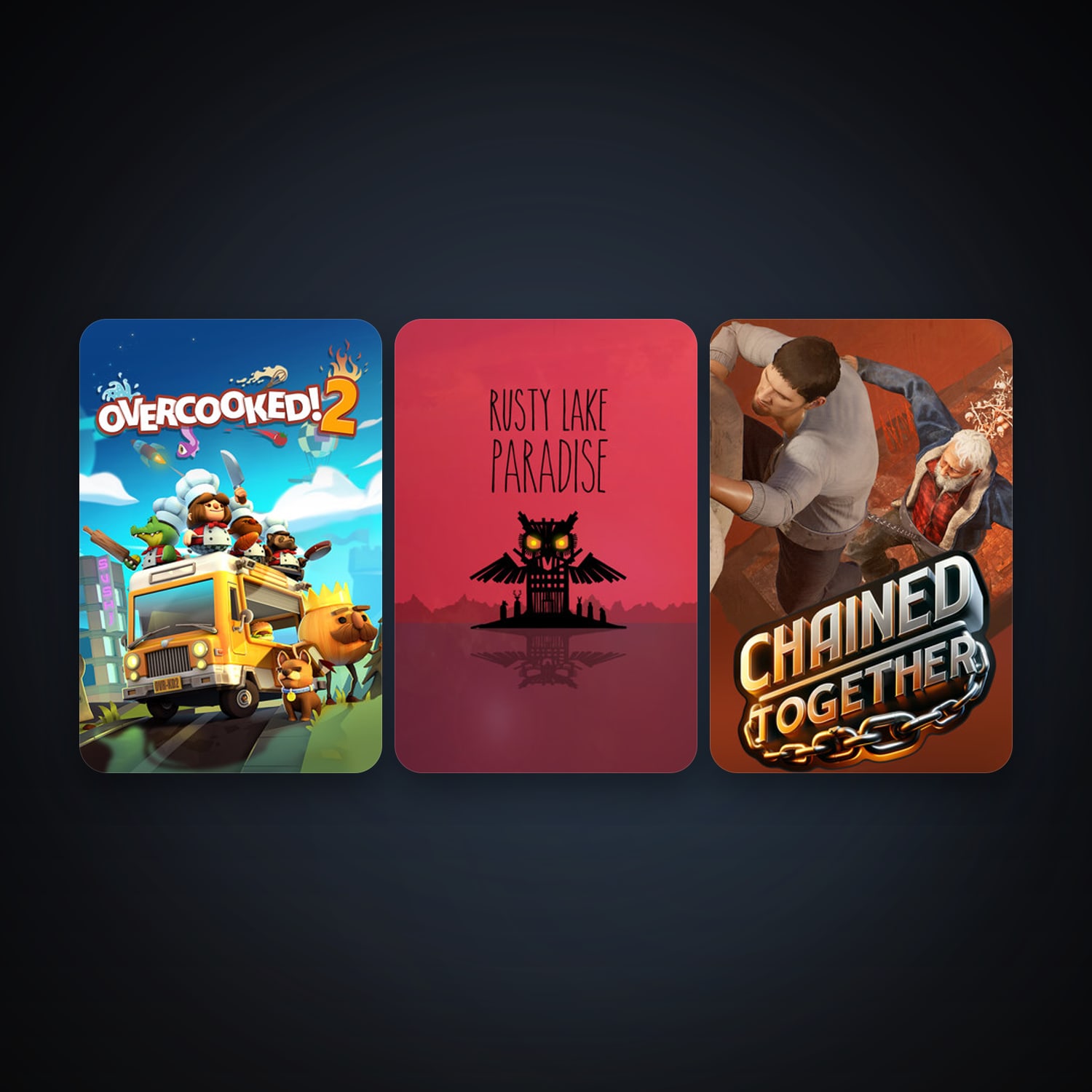Overcooked! 2 + Rusty Lake Paradise, 6 games, clean — HabibiAccounts